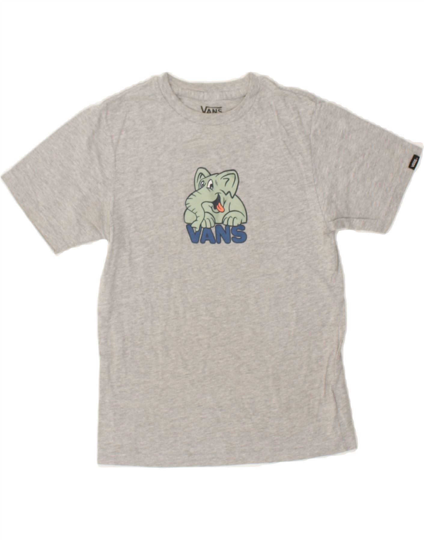 image of VANS Girls Classic Fit Graphic T-Shirt Top 8-9 Years Small Grey