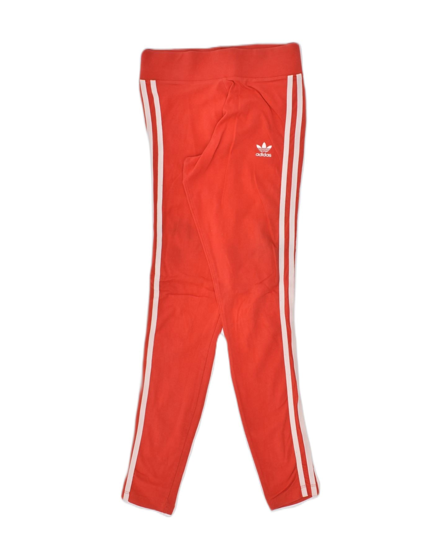 Image of ADIDAS Womens Leggings UK 8 Small Red Cotton