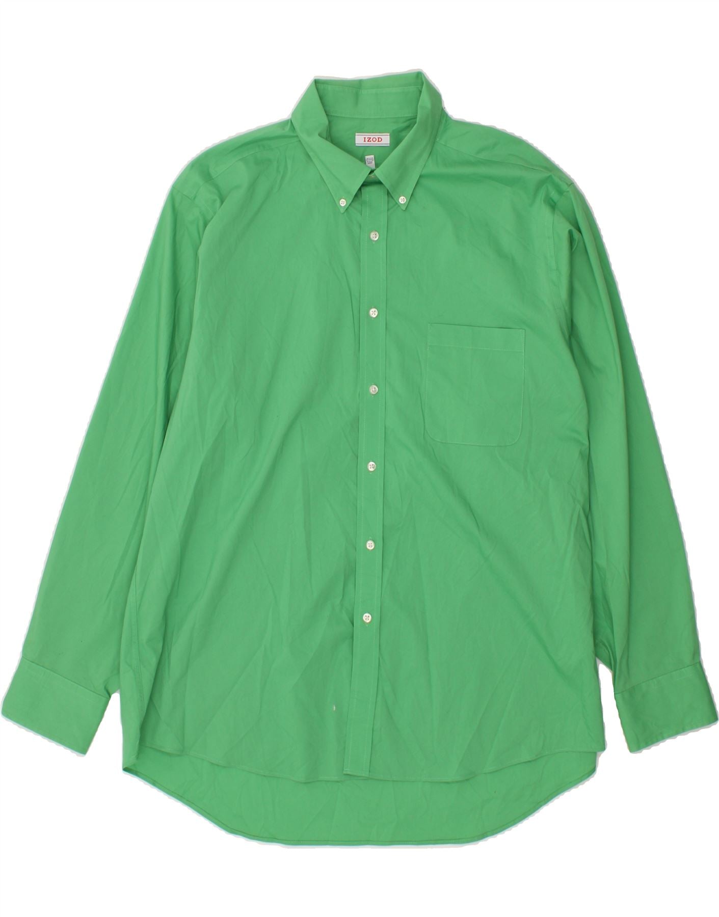 image of IZOD Mens Classic Fit Shirt Size 17 17 1/2 XL Green