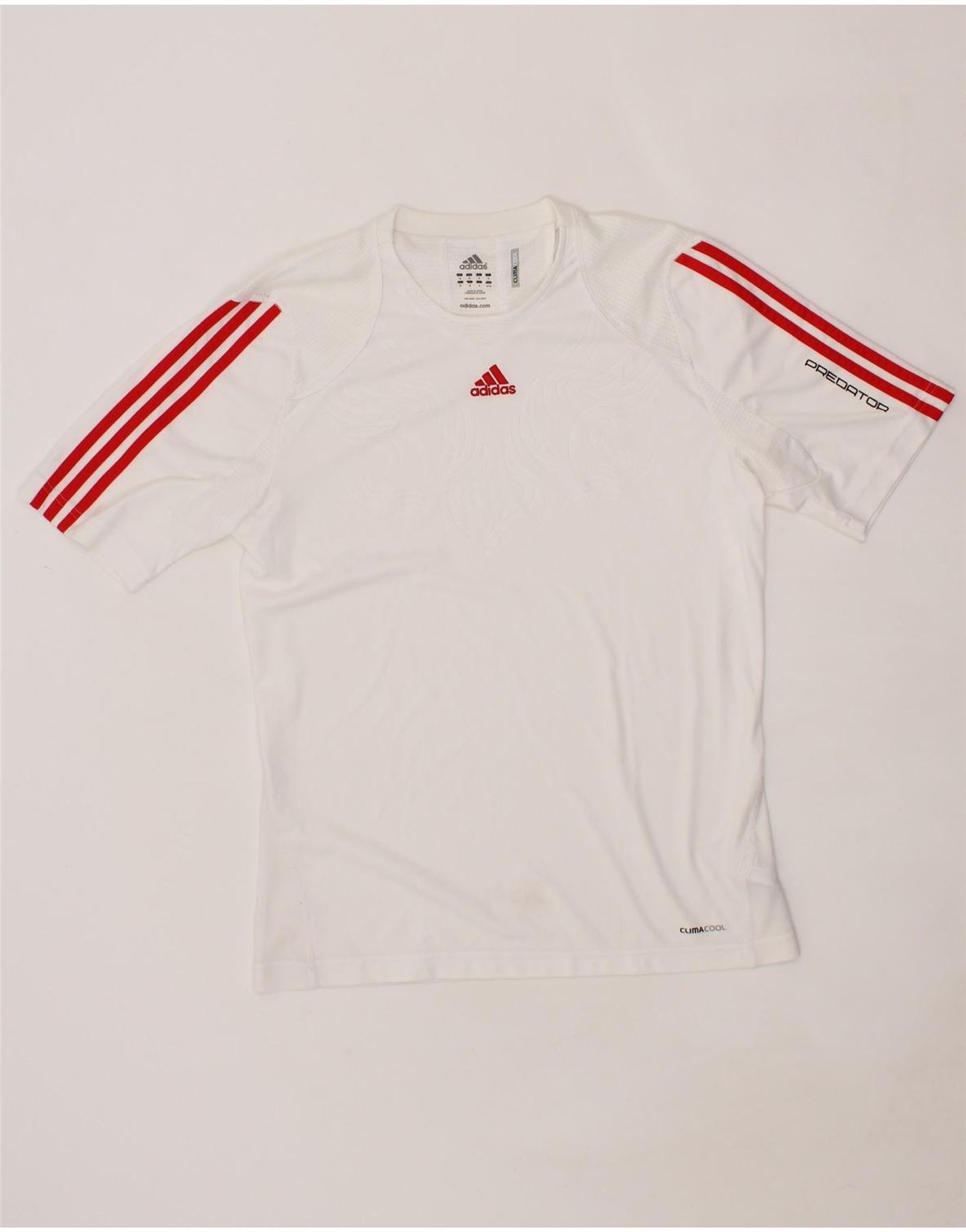 image of ADIDAS Mens Climacool T-Shirt Top Medium White Polyester