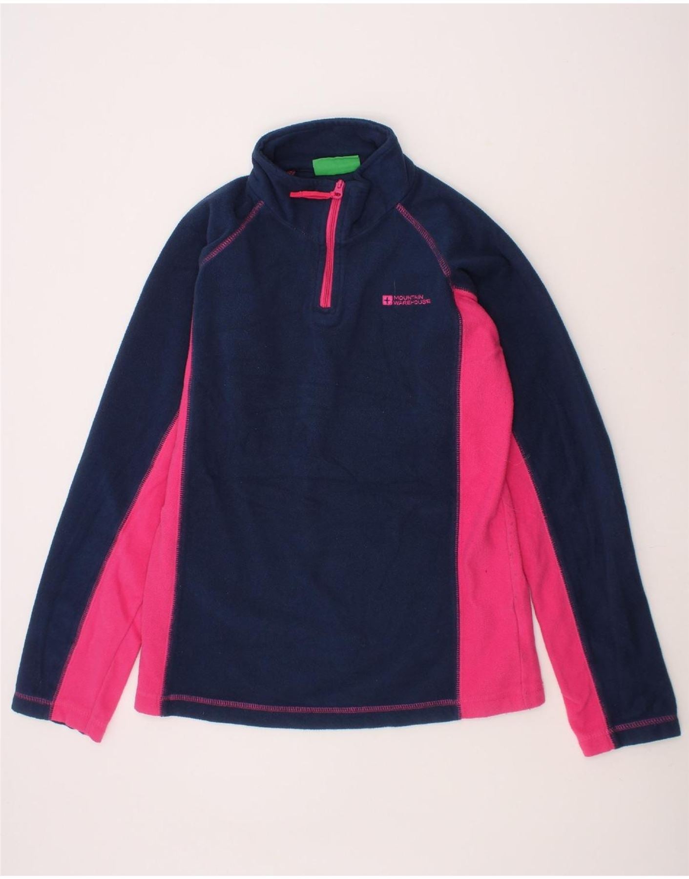 image of MOUNTAIN WAREHOUSE Girls Fleece Jumper 11-12 Years Navy Blue Colourblock