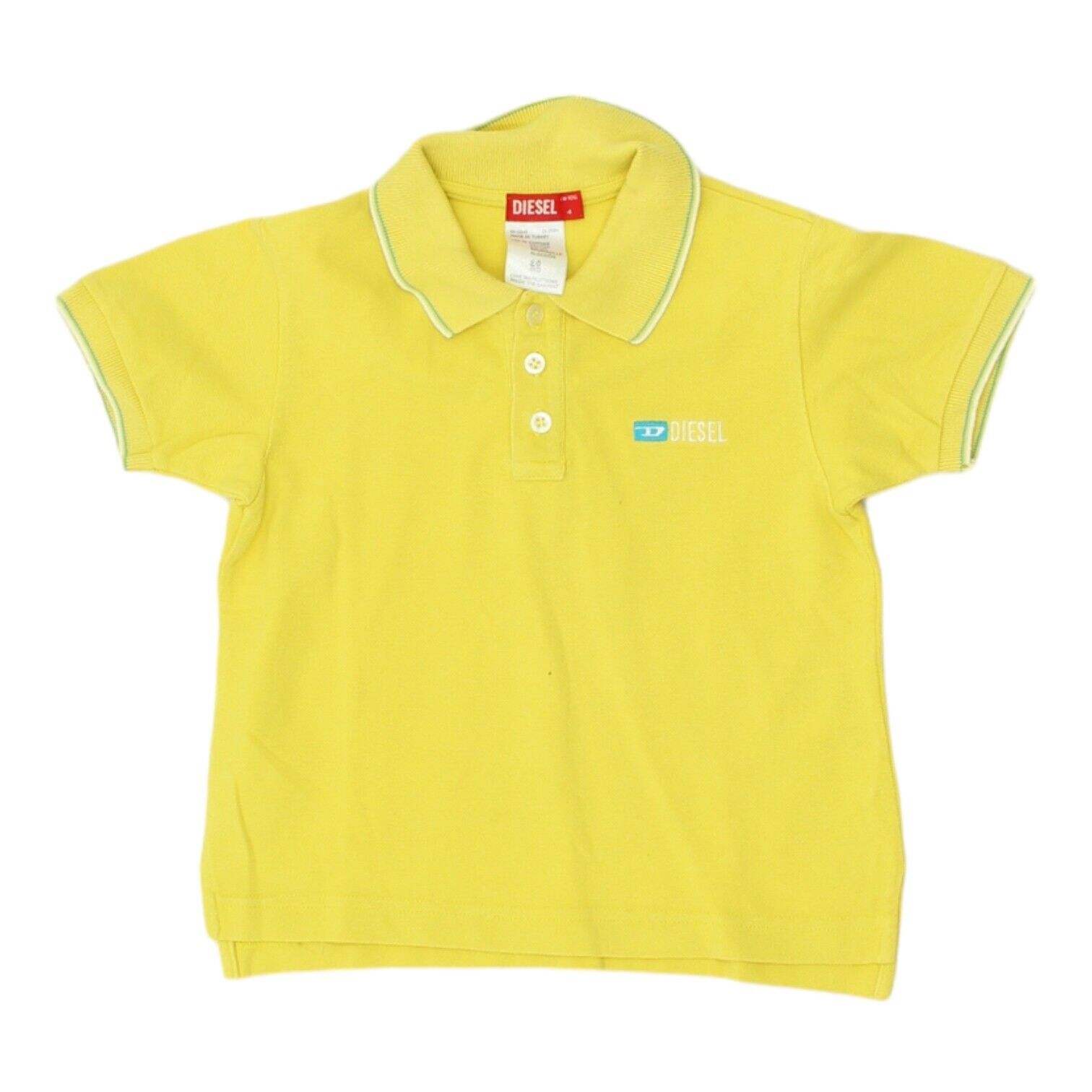 image of Diesel Boys Yellow Polo Shirt | Vintage Kids Designer Sportswear VTG