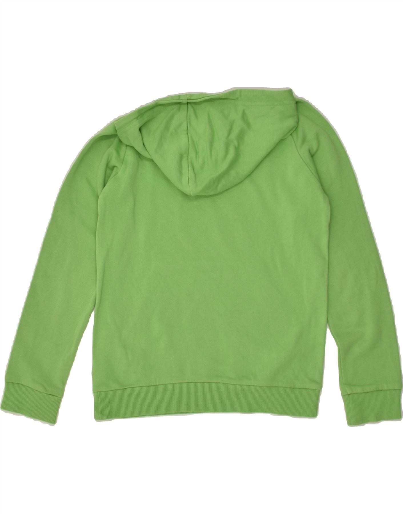 ADIDAS Boys Graphic Hoodie Jumper 9-10 Years Small  Green Cotton