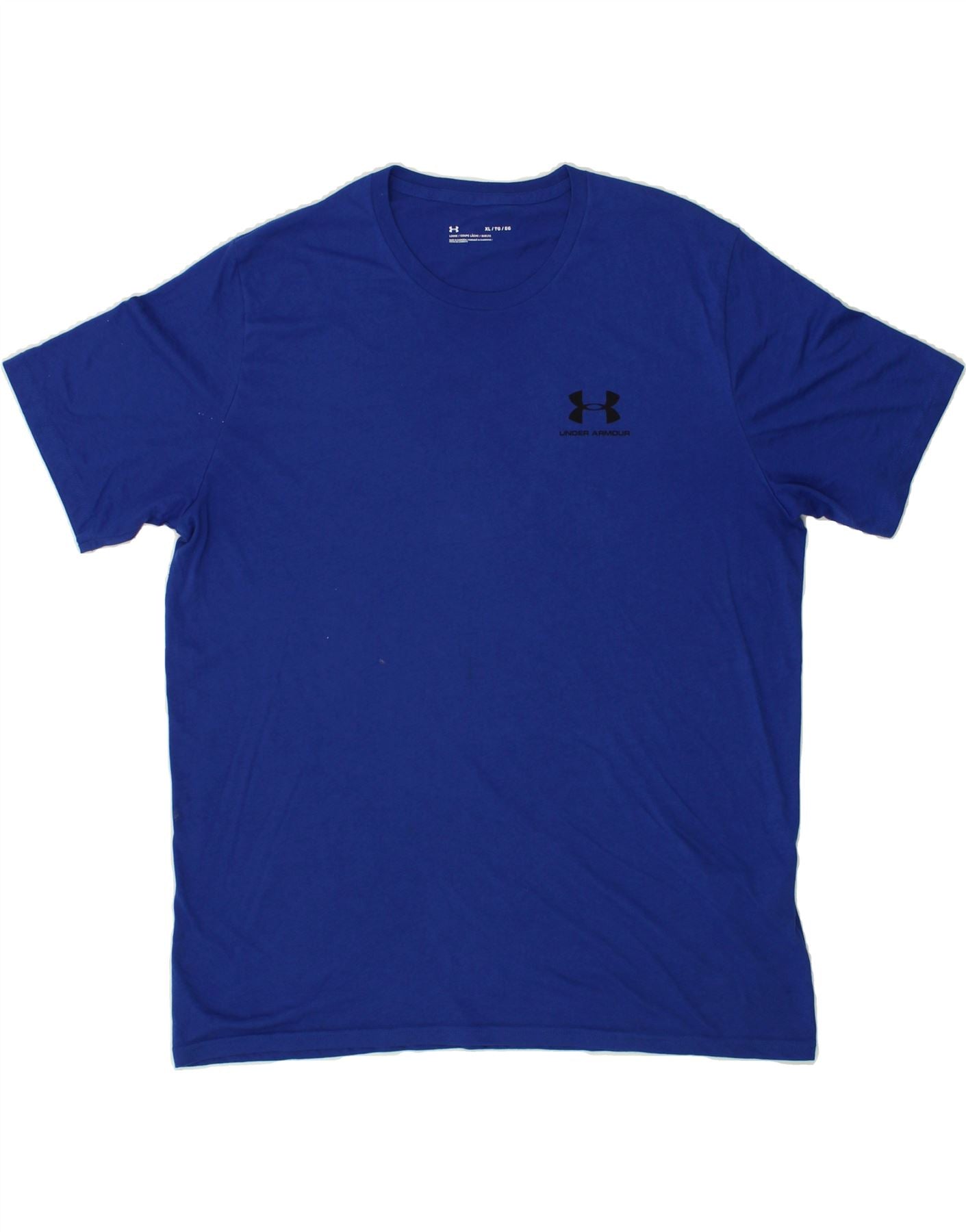 image of UNDER ARMOUR Mens T-Shirt Top XL Blue Cotton