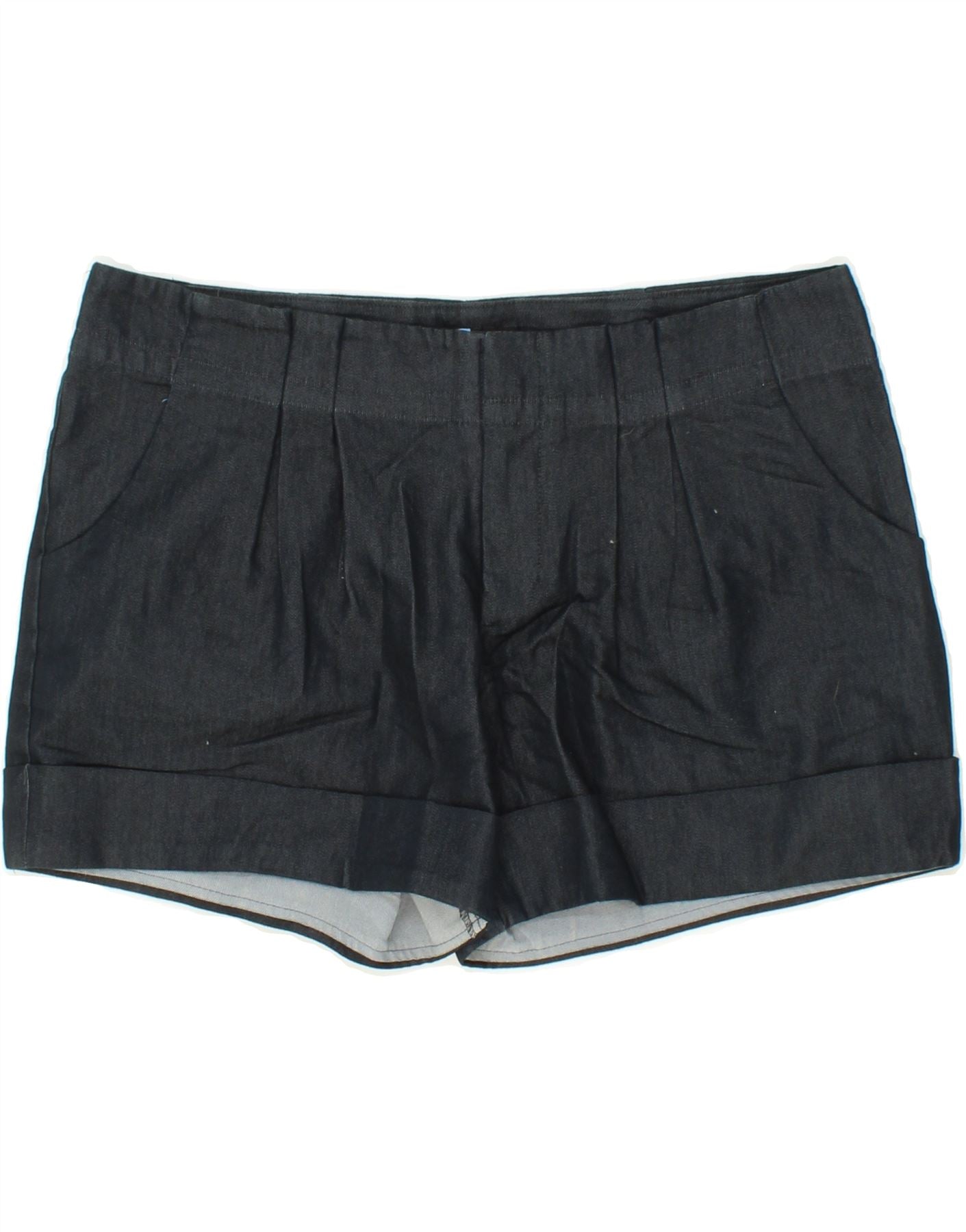 image of MOSSIMO Womens Pegged Casual Shorts US 12 Large W36  Navy Blue Cotton