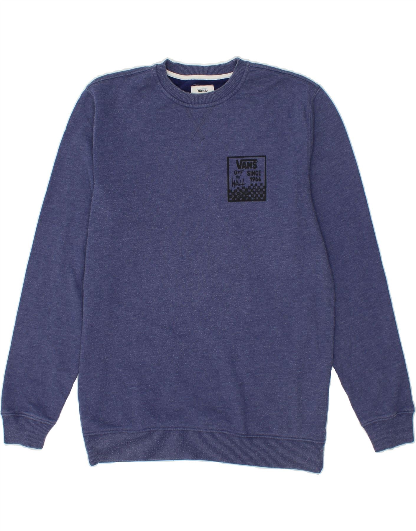 Image of VANS Mens Graphic Sweatshirt Jumper Medium Navy Blue Cotton