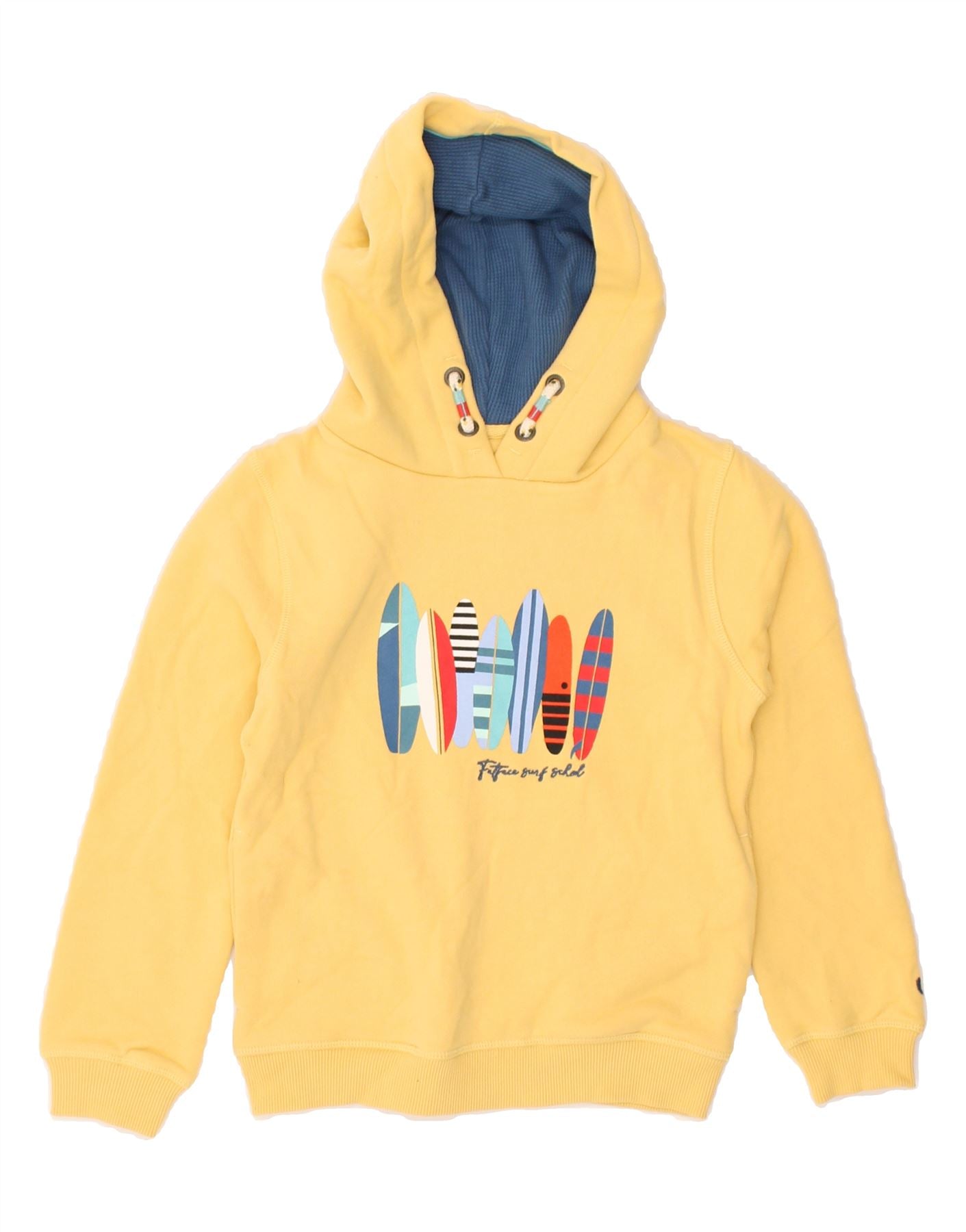 image of FAT FACE Girls Graphic Hoodie Jumper 6-7 Years Yellow