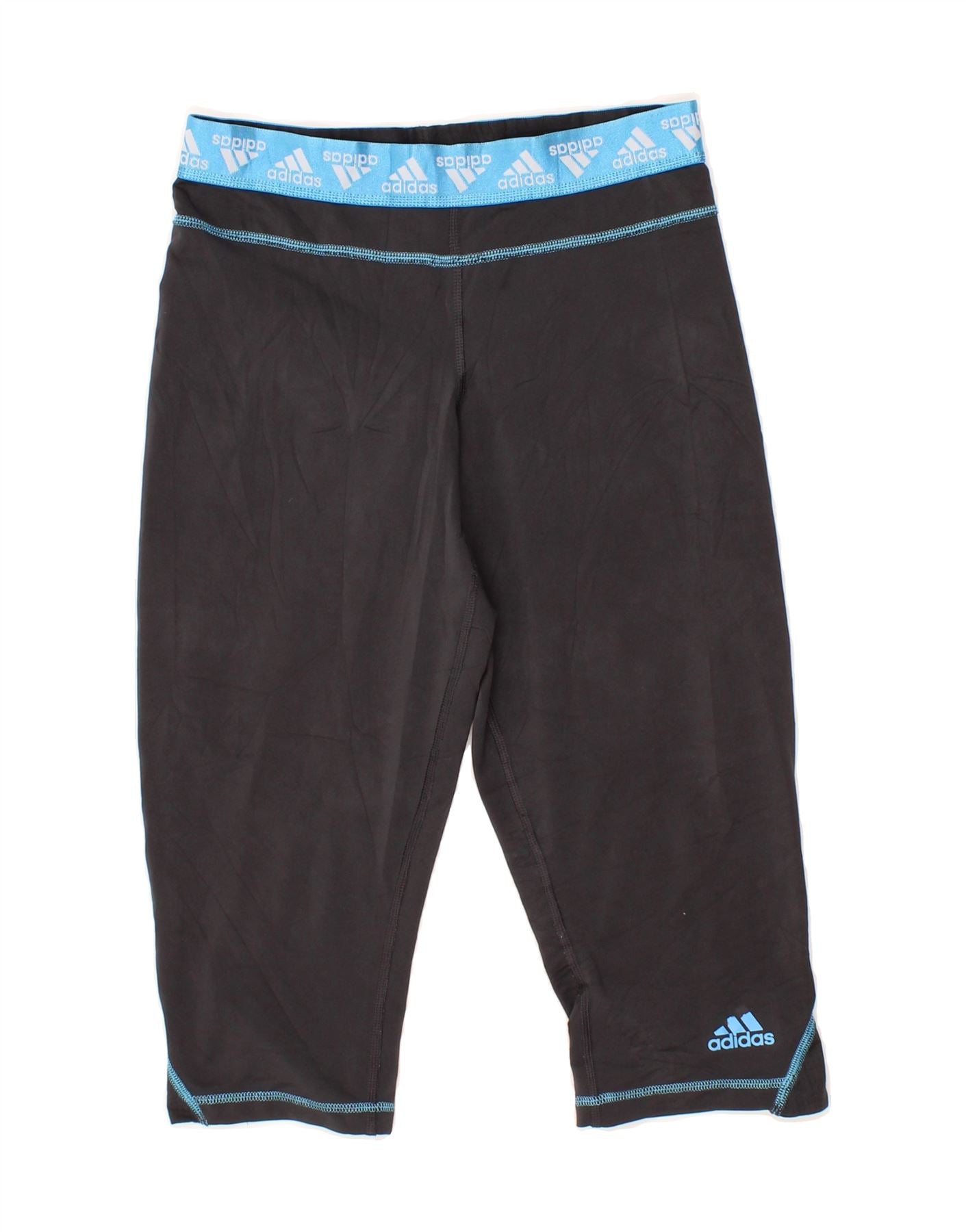 image of ADIDAS Womens Capri Leggings UK 14 Large Grey Polyester