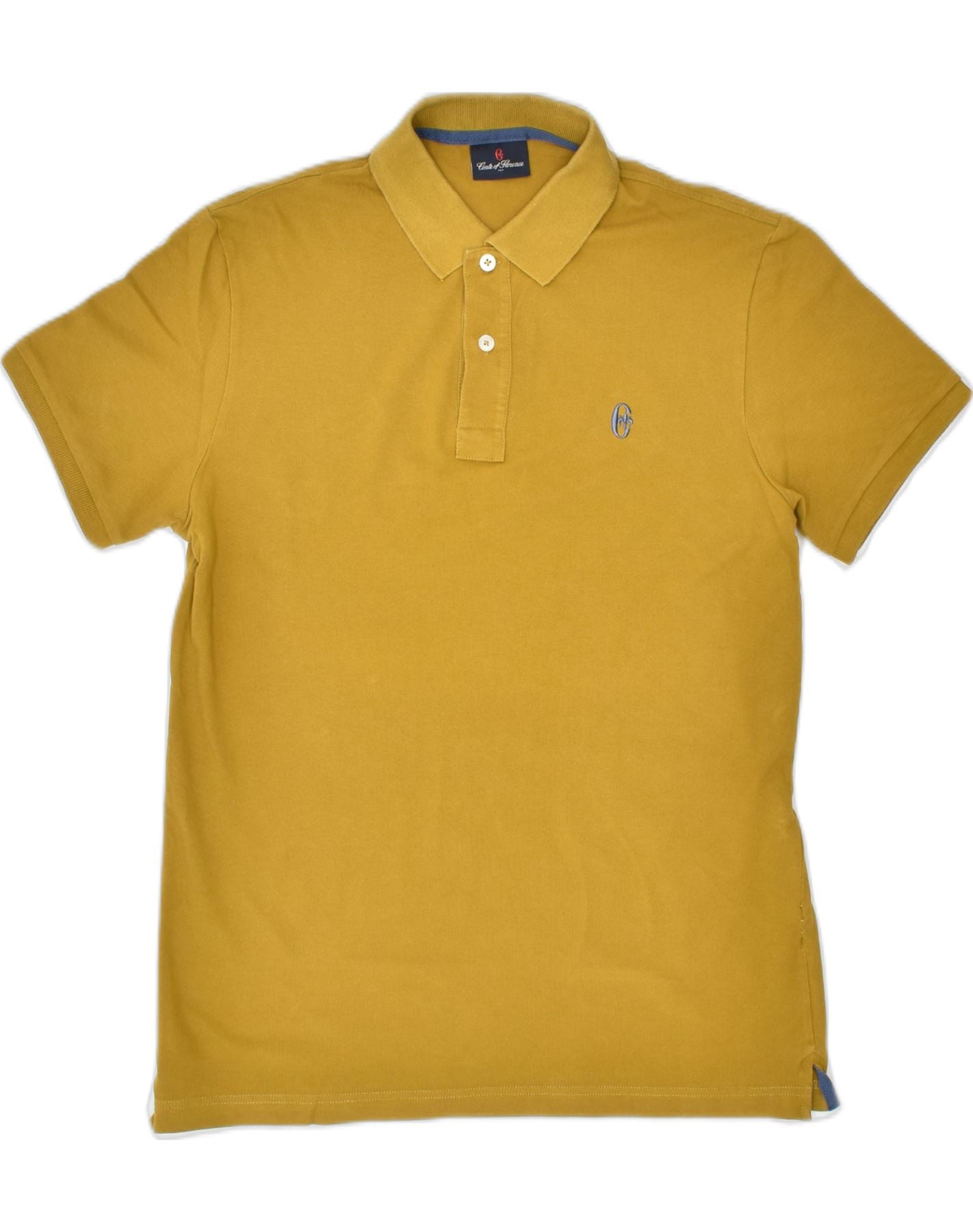 image of CONTE OF FLORENCE Mens Polo Shirt Small Yellow