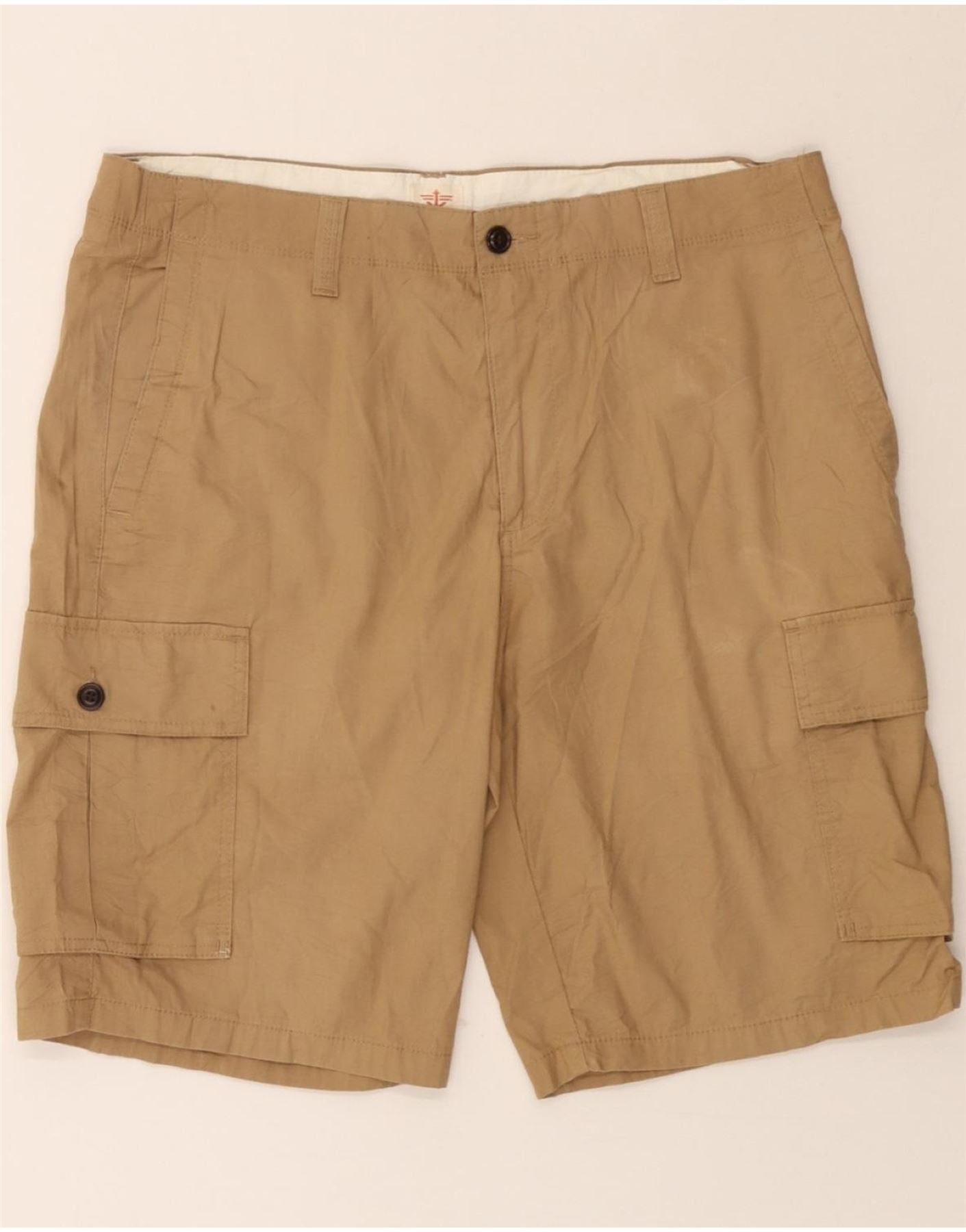 image of DOCKERS Mens Cargo Shorts W36 Large Beige Cotton