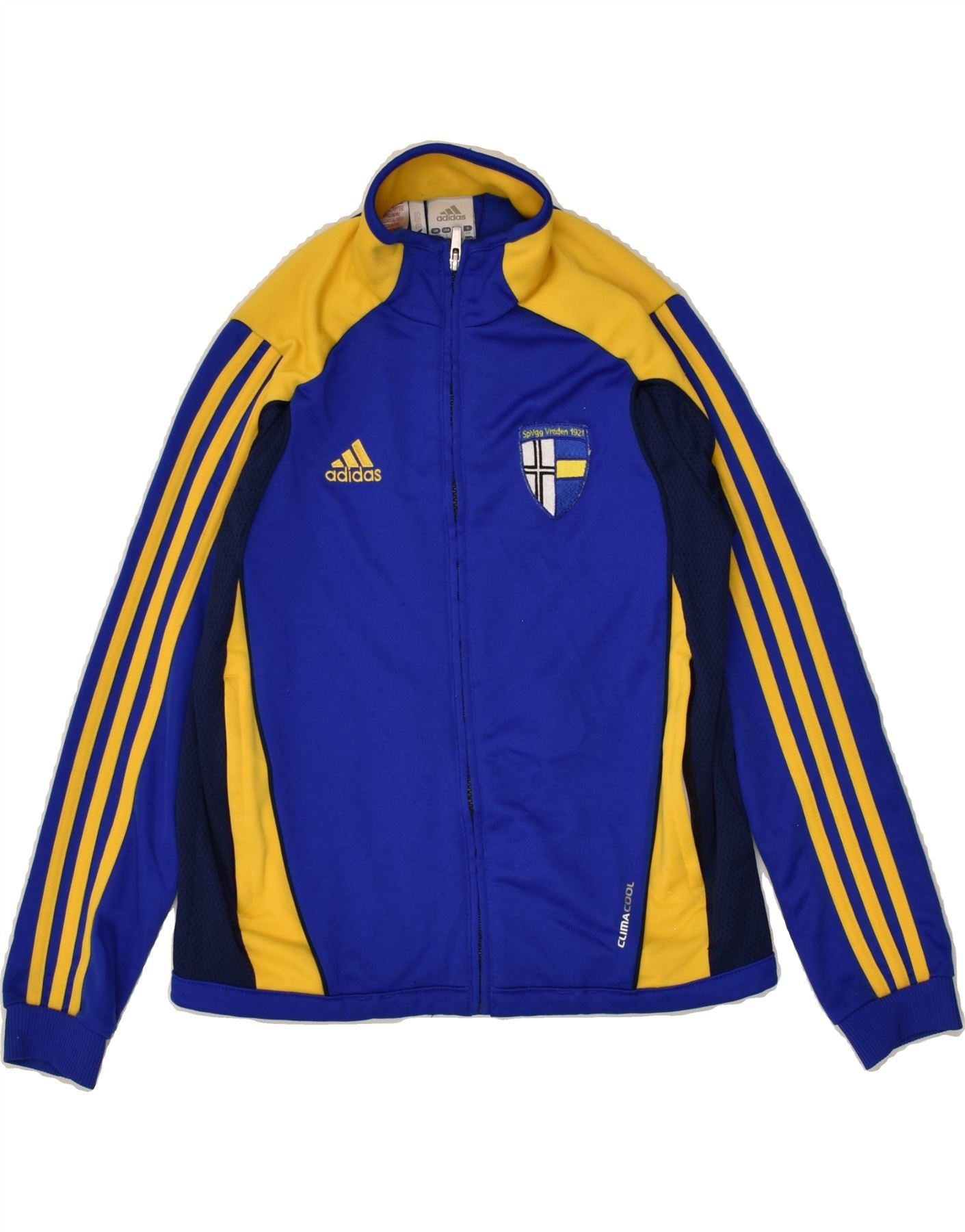 ADIDAS Boys Clima 365 Graphic Tracksuit Top Jacket 9-10 Years Blue