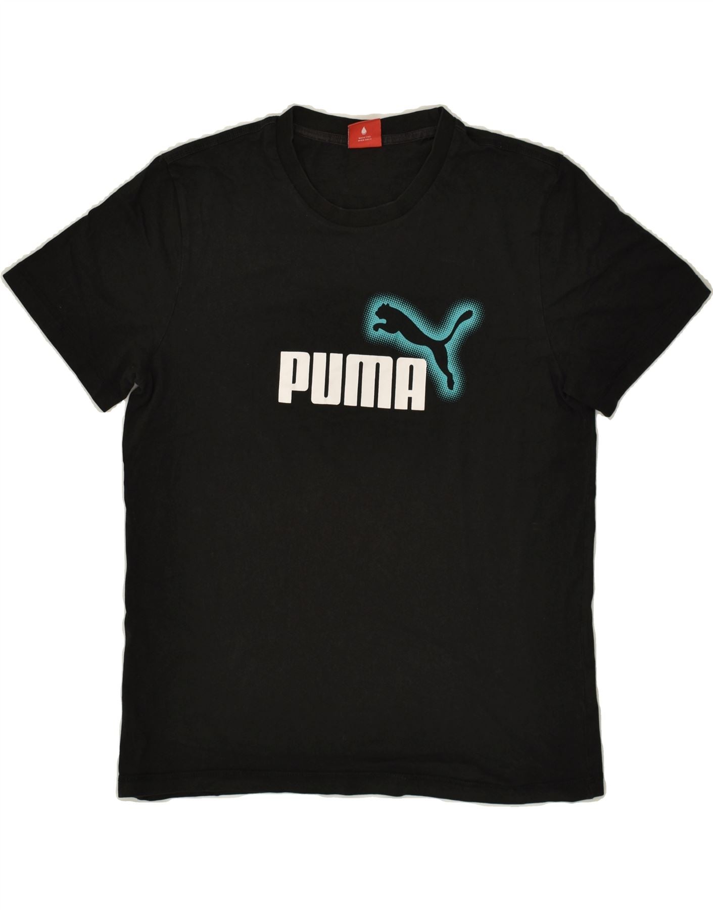 image of PUMA Mens Graphic T-Shirt Top Medium Black