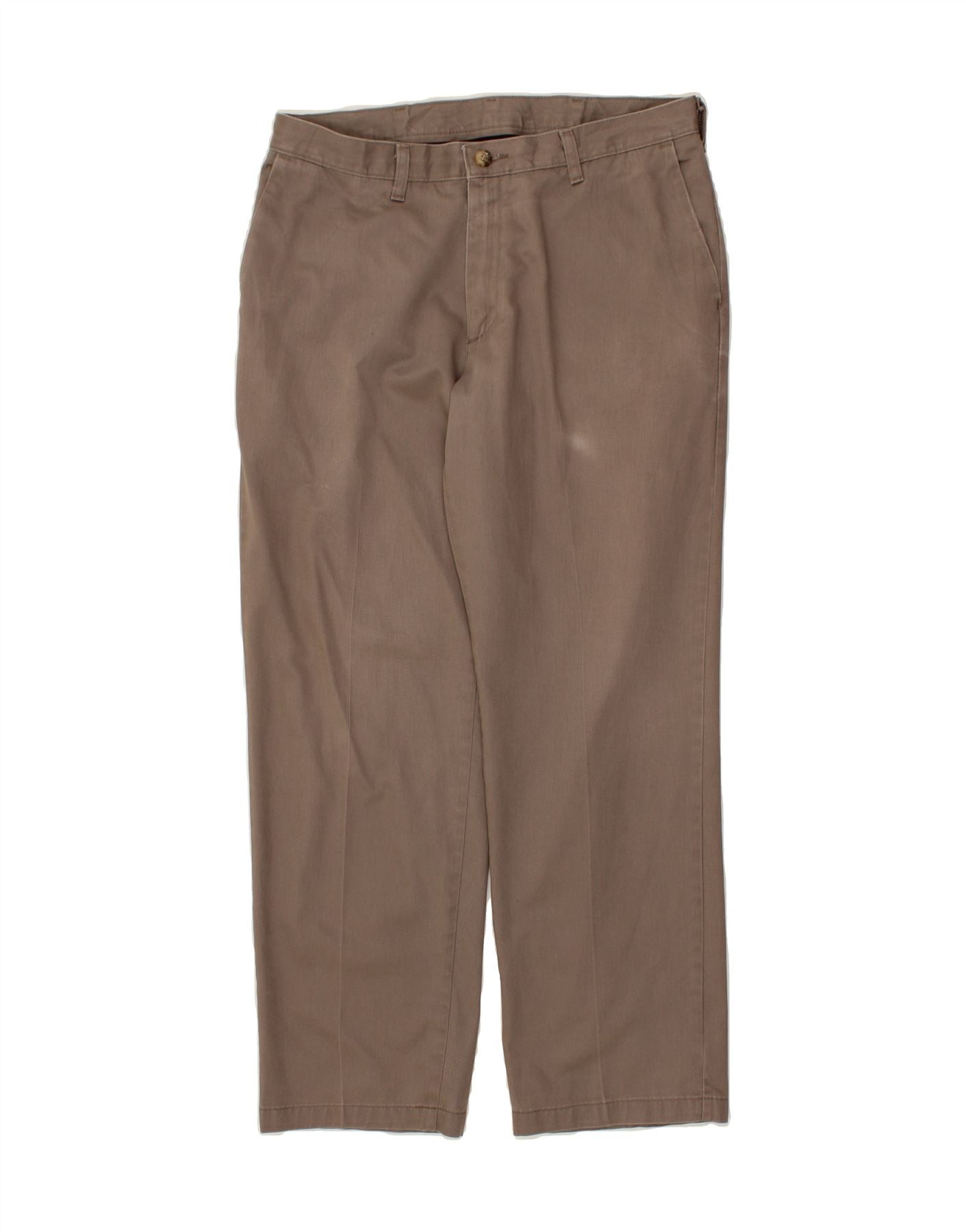 image of LEE Mens Straight Chino Trousers W34 L30 Grey Cotton