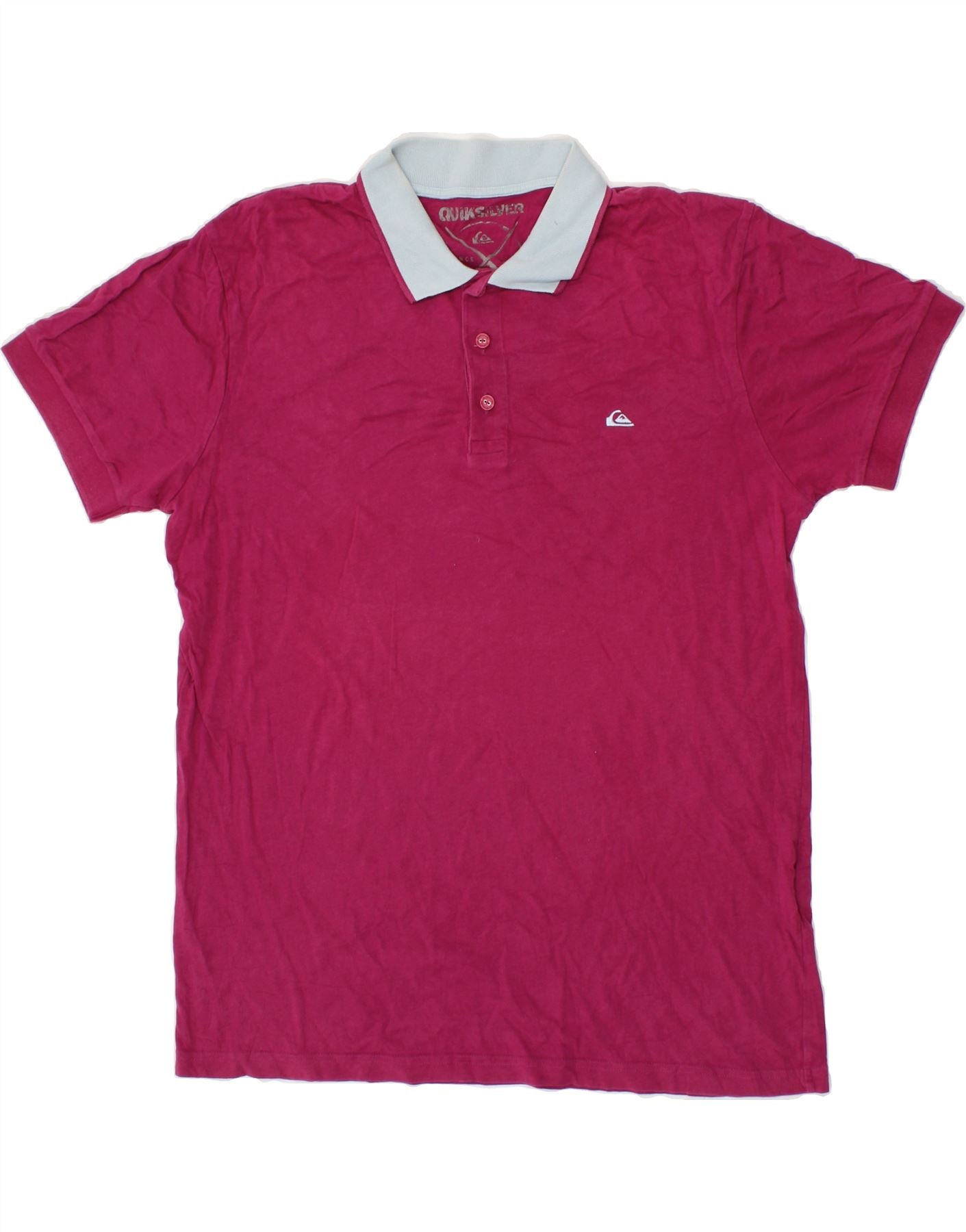 image of QUIKSILVER Mens Polo Shirt Large Pink Cotton