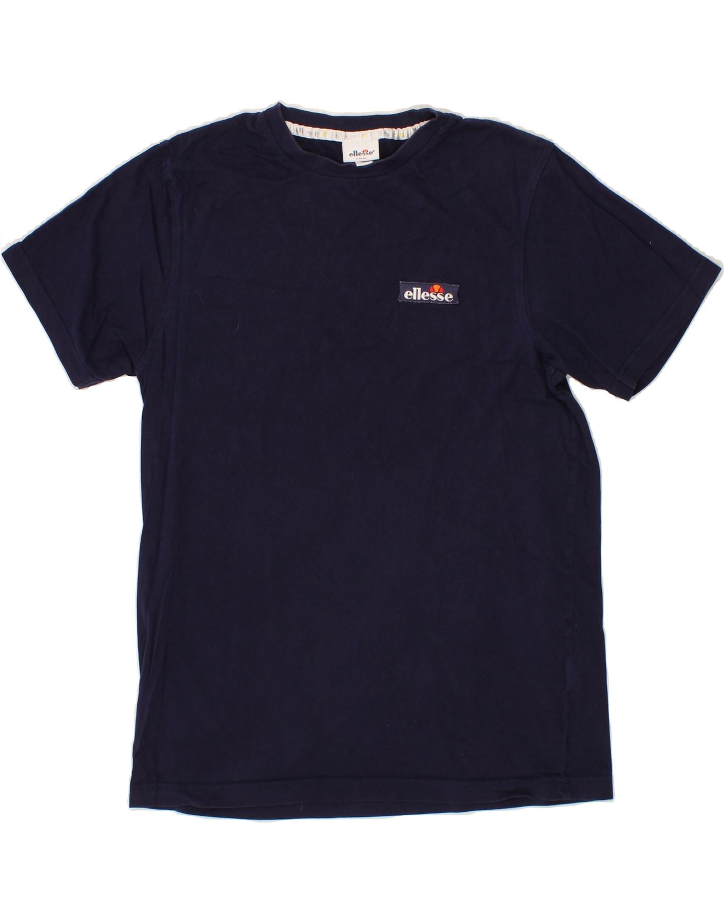 image of ELLESSE Mens T-Shirt Top Medium Navy Blue Cotton