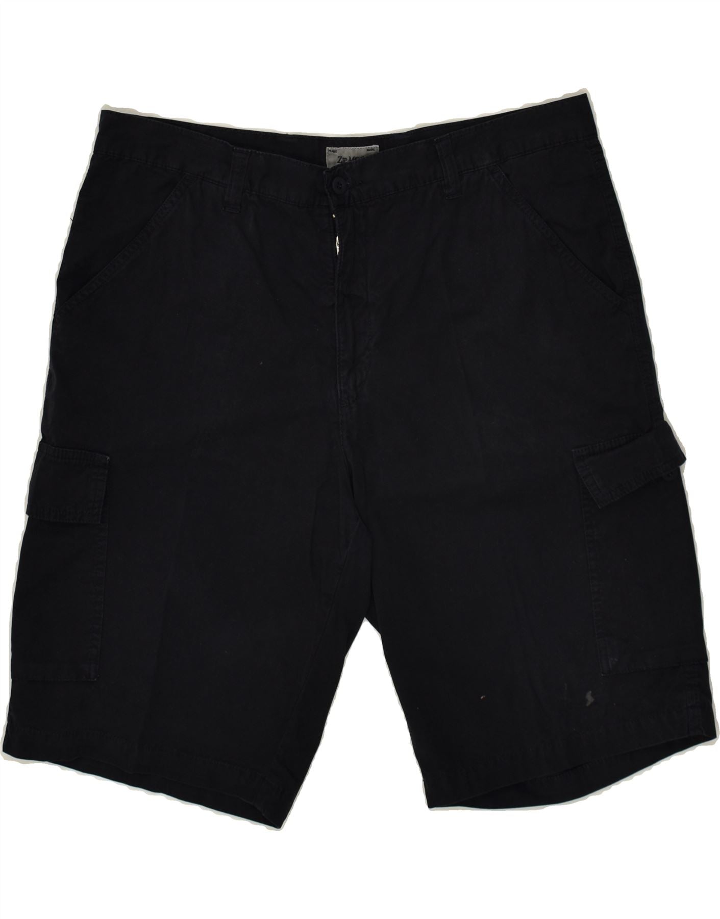 image of VINTAGE Mens Cargo Shorts IT 52 XL W34 Navy Blue Cotton