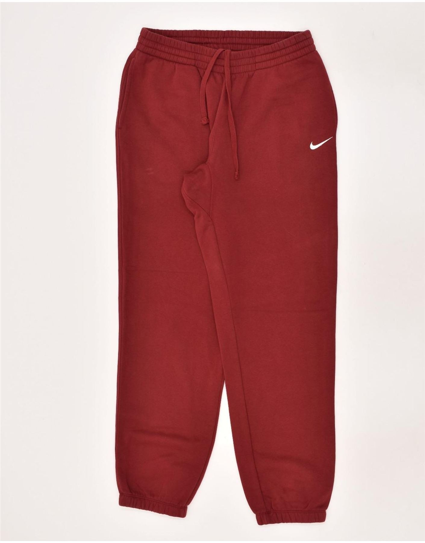 image of NIKE Mens Tracksuit Trousers Joggers Large Maroon Cotton