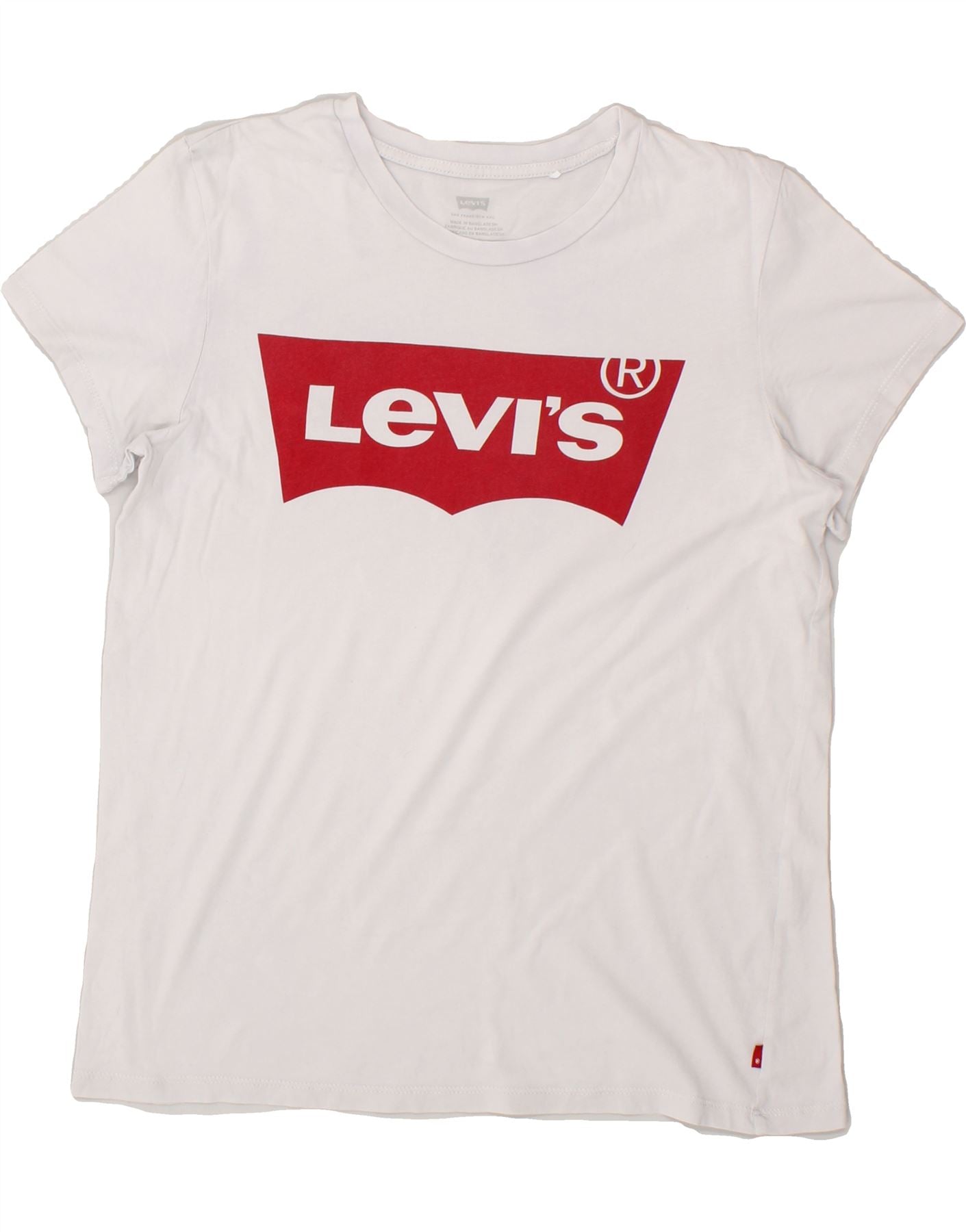 image of LEVI'S Womens Graphic T-Shirt Top UK 10 Small White