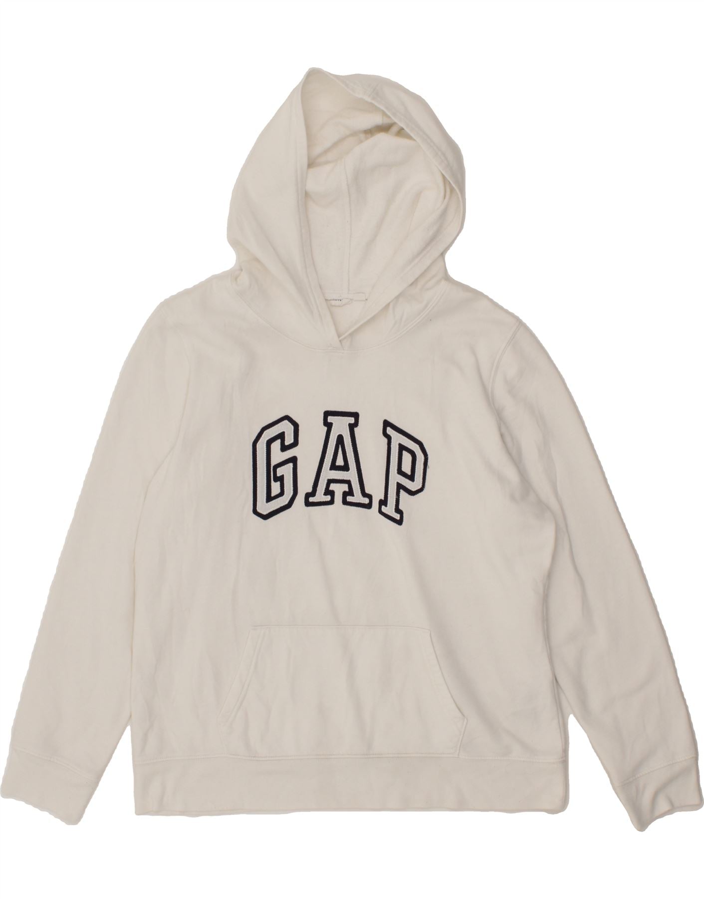 Image of GAP Womens Graphic Hoodie Jumper UK 16 Large White