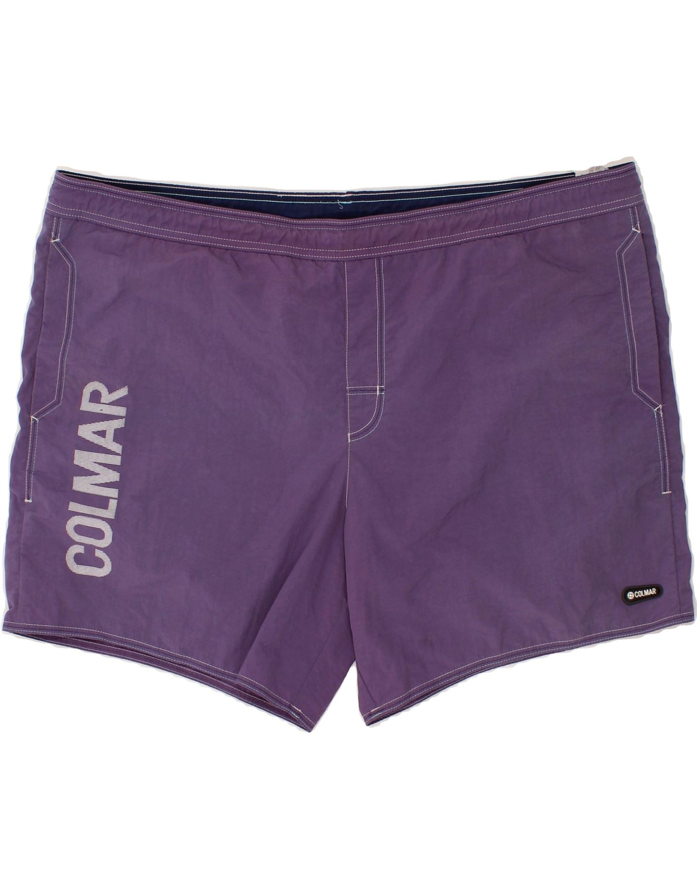 image of COLMAR Mens Graphic Sport Shorts IT 60 5XL Purple Polyamide