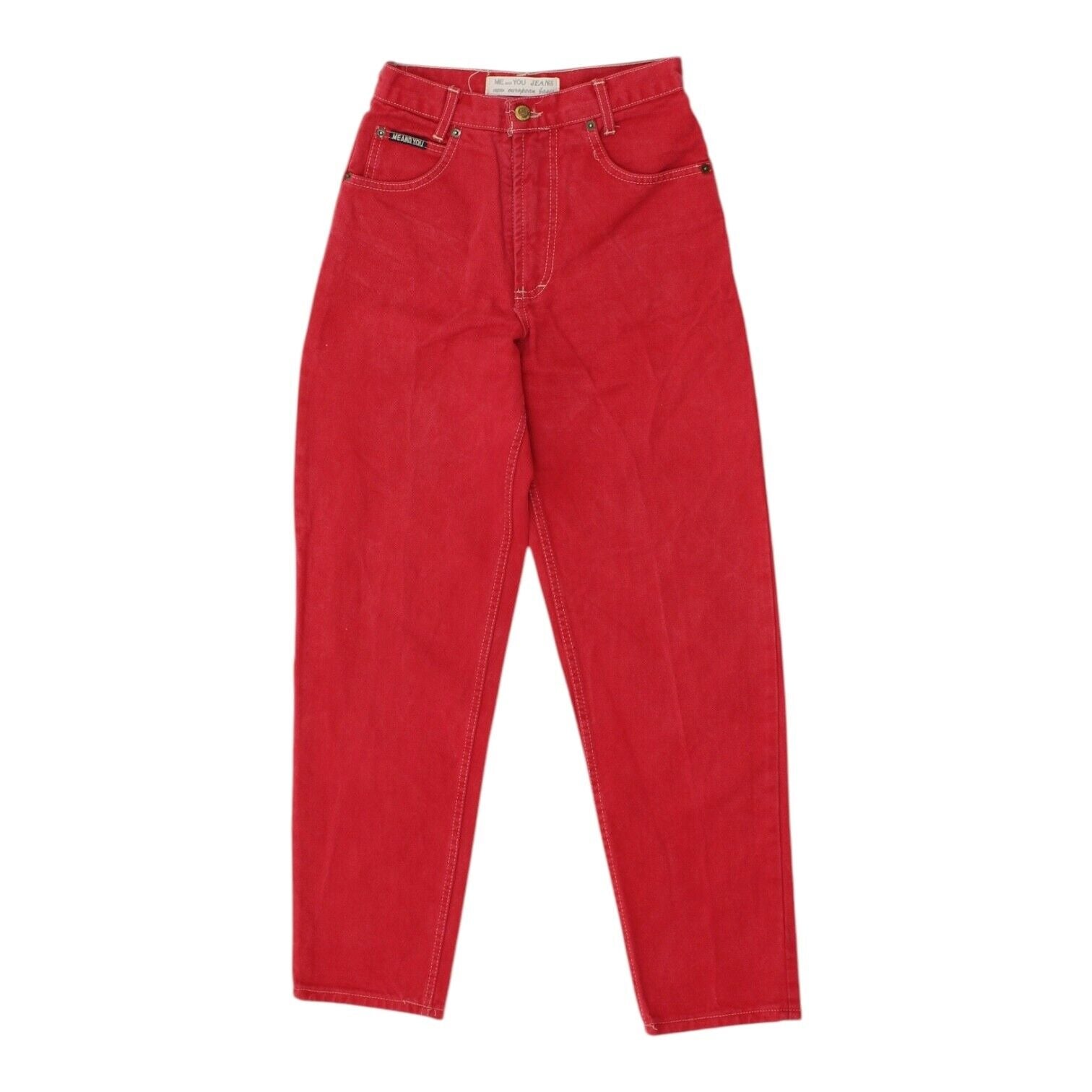 image of Me And You Womens Pink High Waisted Jeans | Vintage High End Designer Trousers