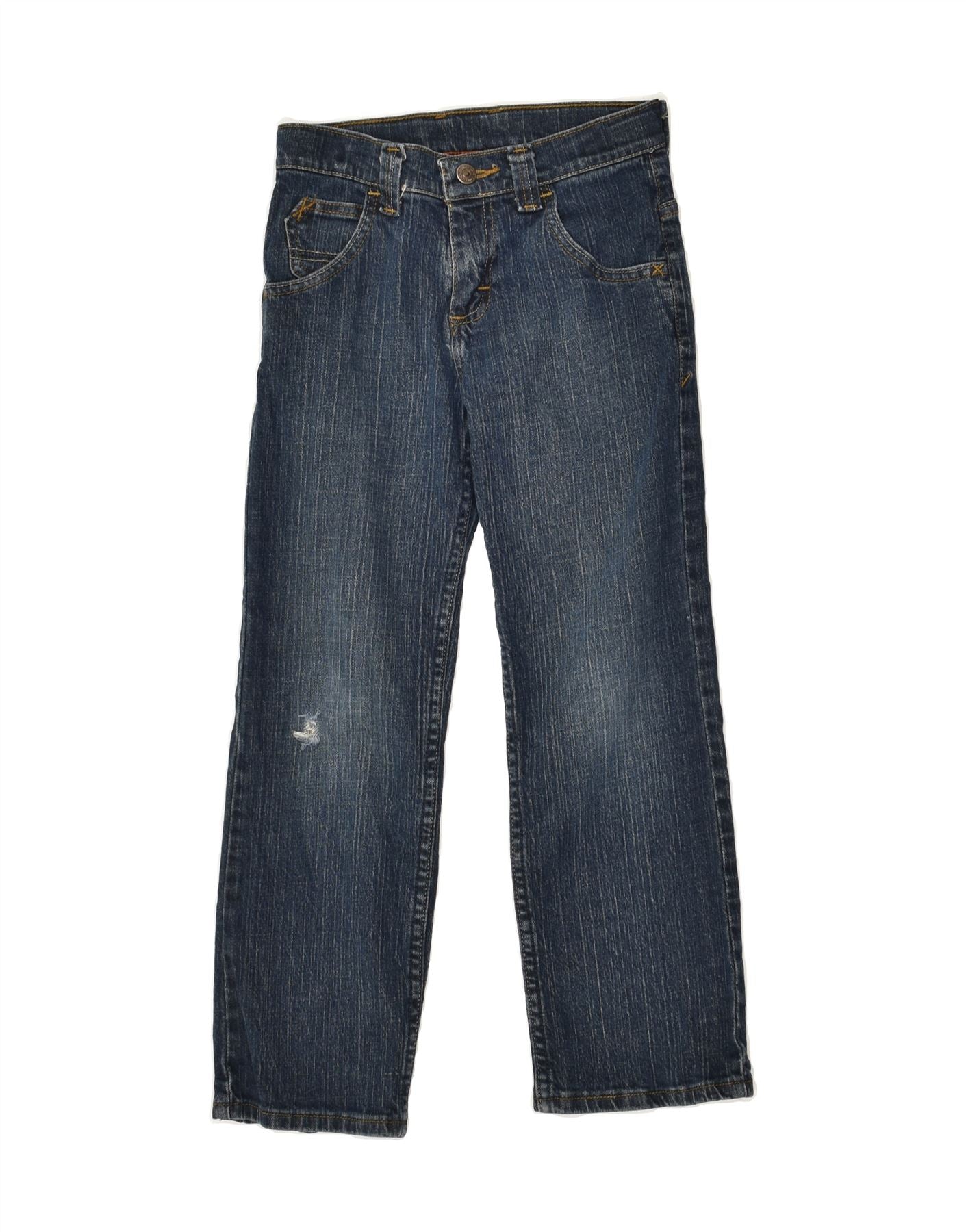 Image of WRANGLER Boys Straight Jeans 7-8 Years W24 L22  Blue Cotton