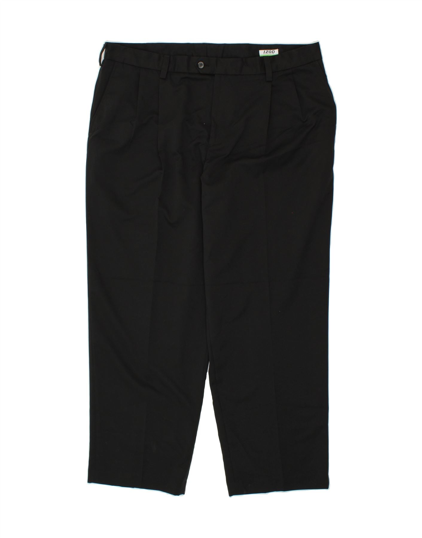 image of IZOD Mens Pegged Chino Trousers W40 L30 Black Polyester