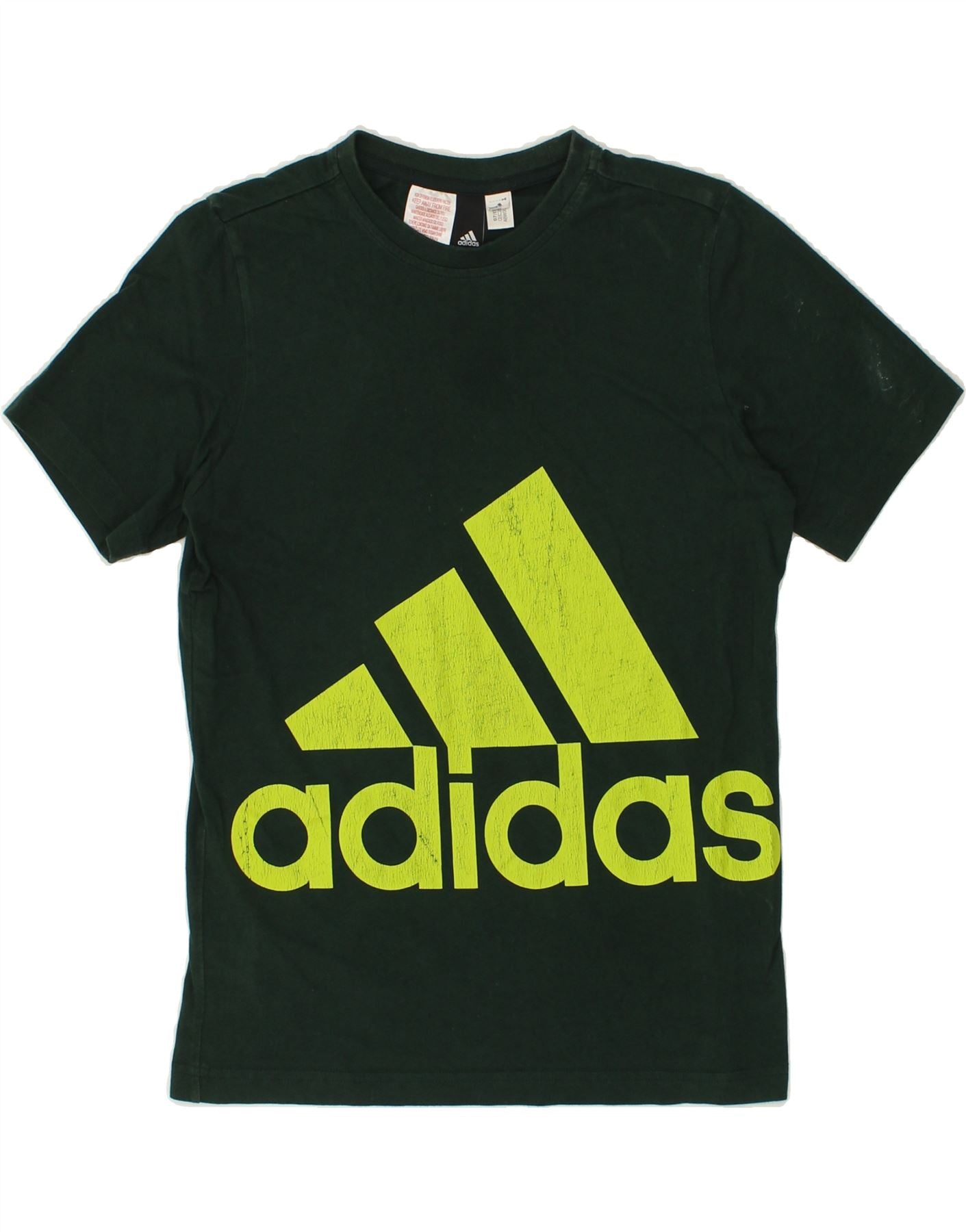 Image of ADIDAS Womens Graphic T-Shirt Top UK 12 Medium Green