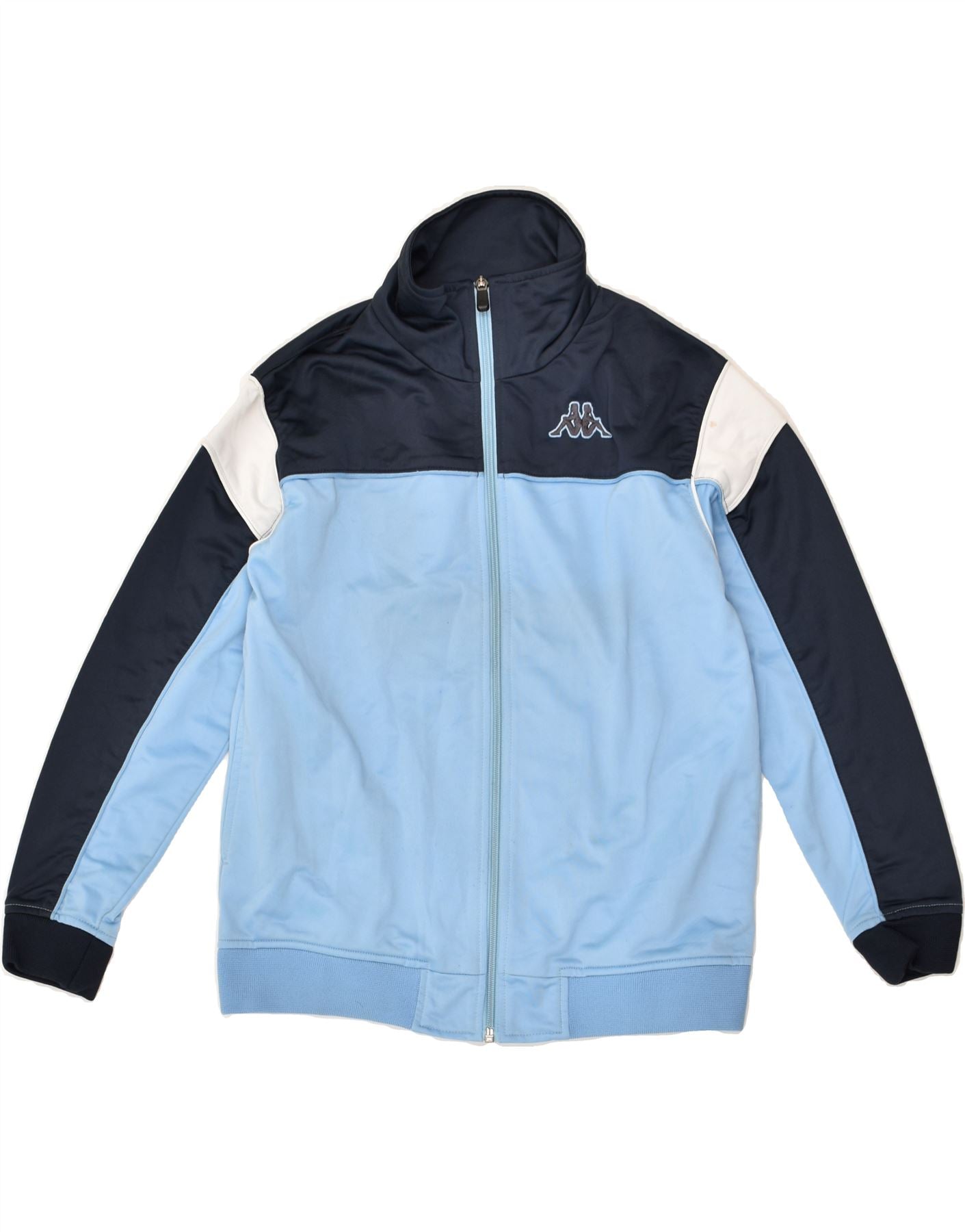 image of KAPPA Boys Tracksuit Top Jacket 9-10 Years Large  Blue Polyester