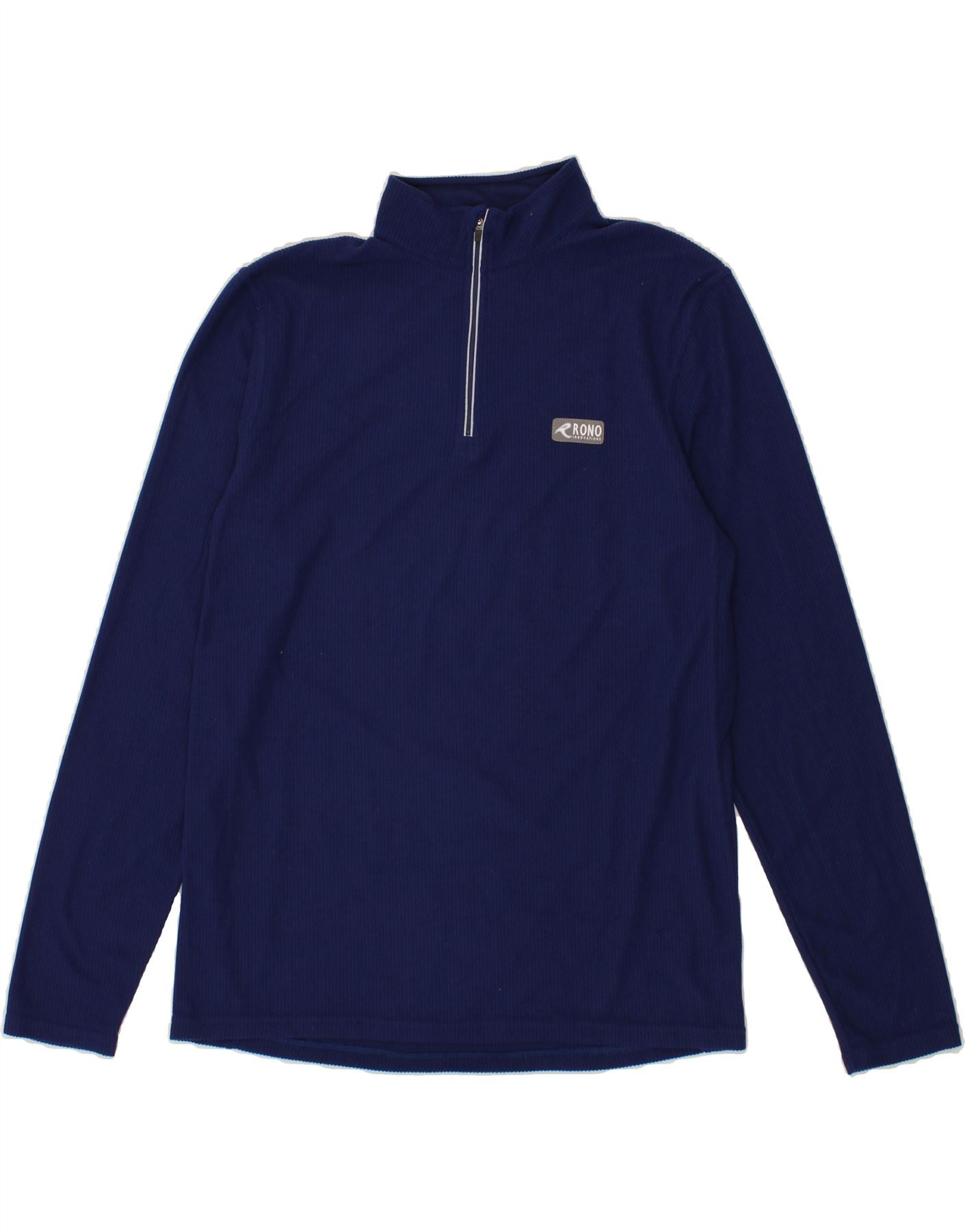 image of VINTAGE Mens Pullover Tracksuit Top Large Navy Blue Polyester
