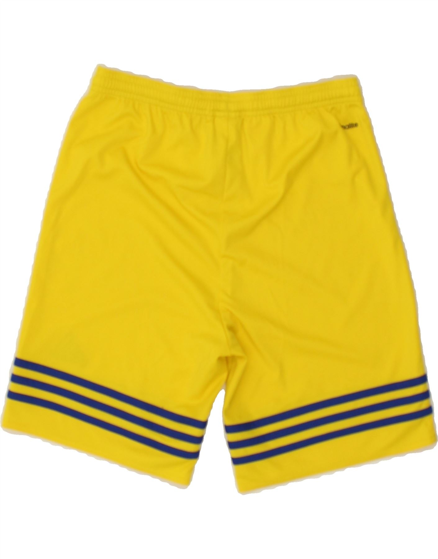 ADIDAS Boys Climalite Sport Shorts 13-14 Years  XL Yellow Polyester