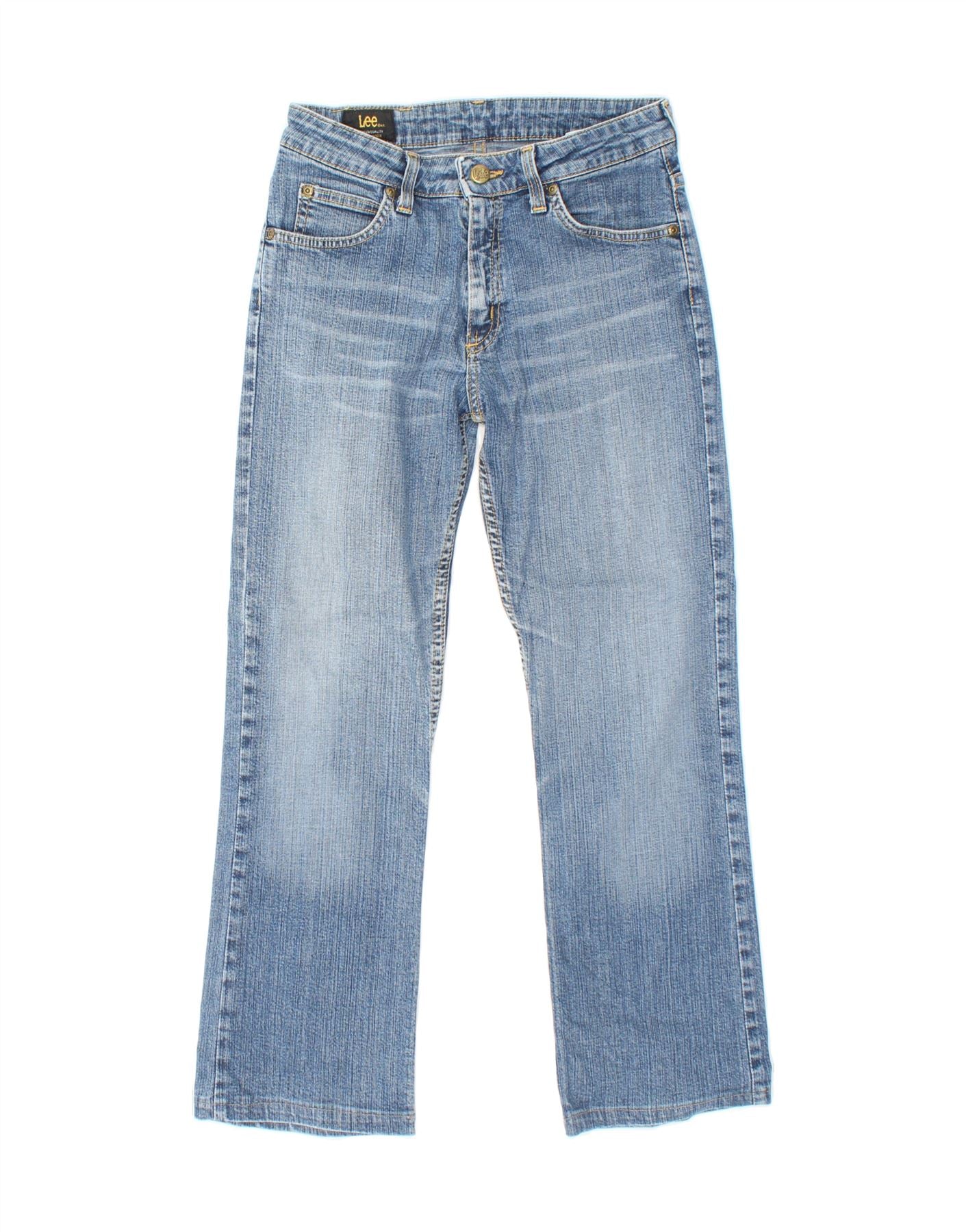 image of LEE Womens Cameron Straight Jeans W27 L25  Blue