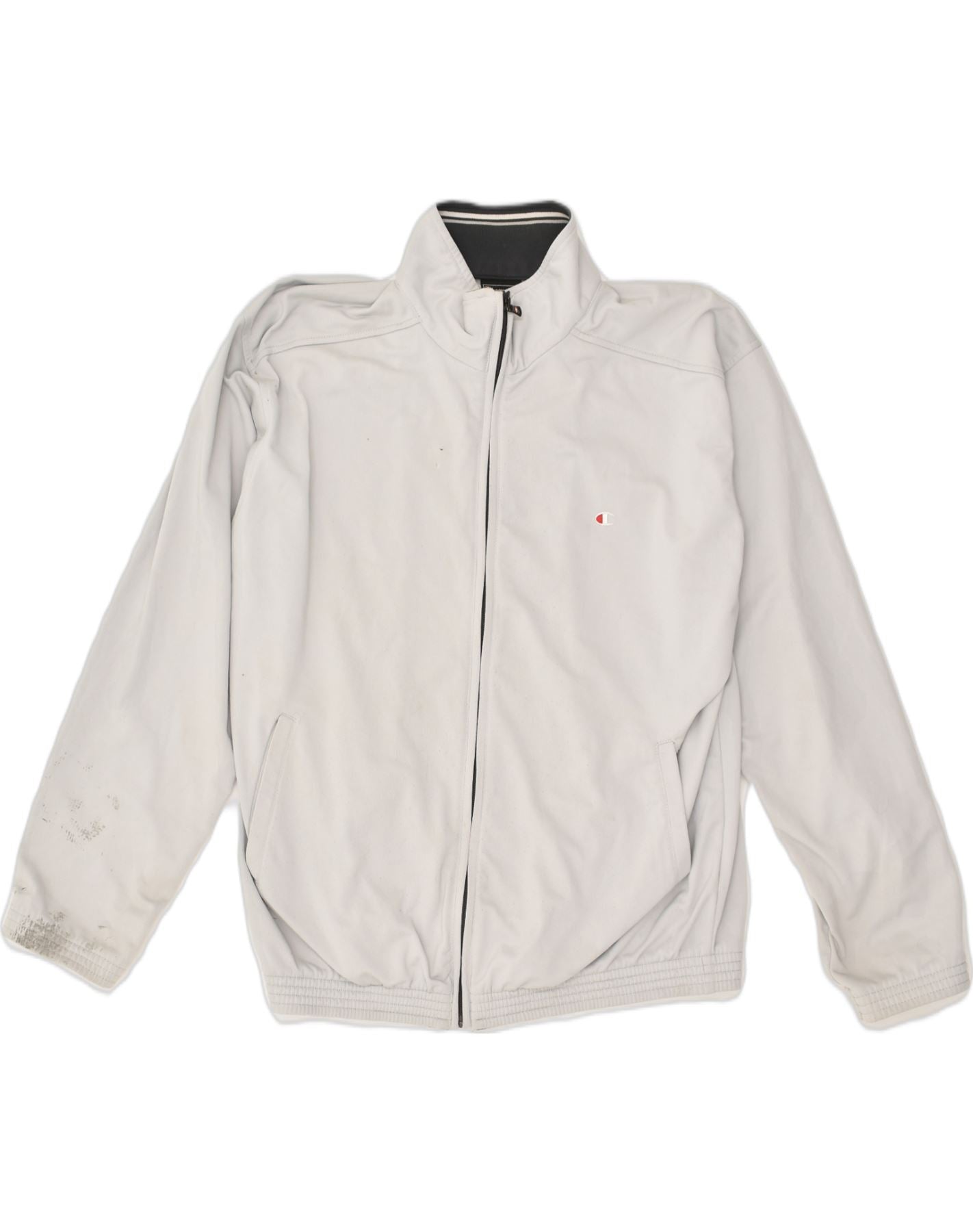 image of CHAMPION Mens Tracksuit Top Jacket XL Grey Polyester
