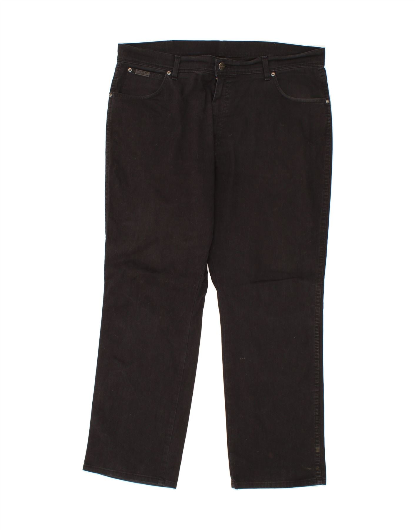 image of WRANGLER Mens Texas Stretch Straight Corduroy Trousers W40 L30  Black