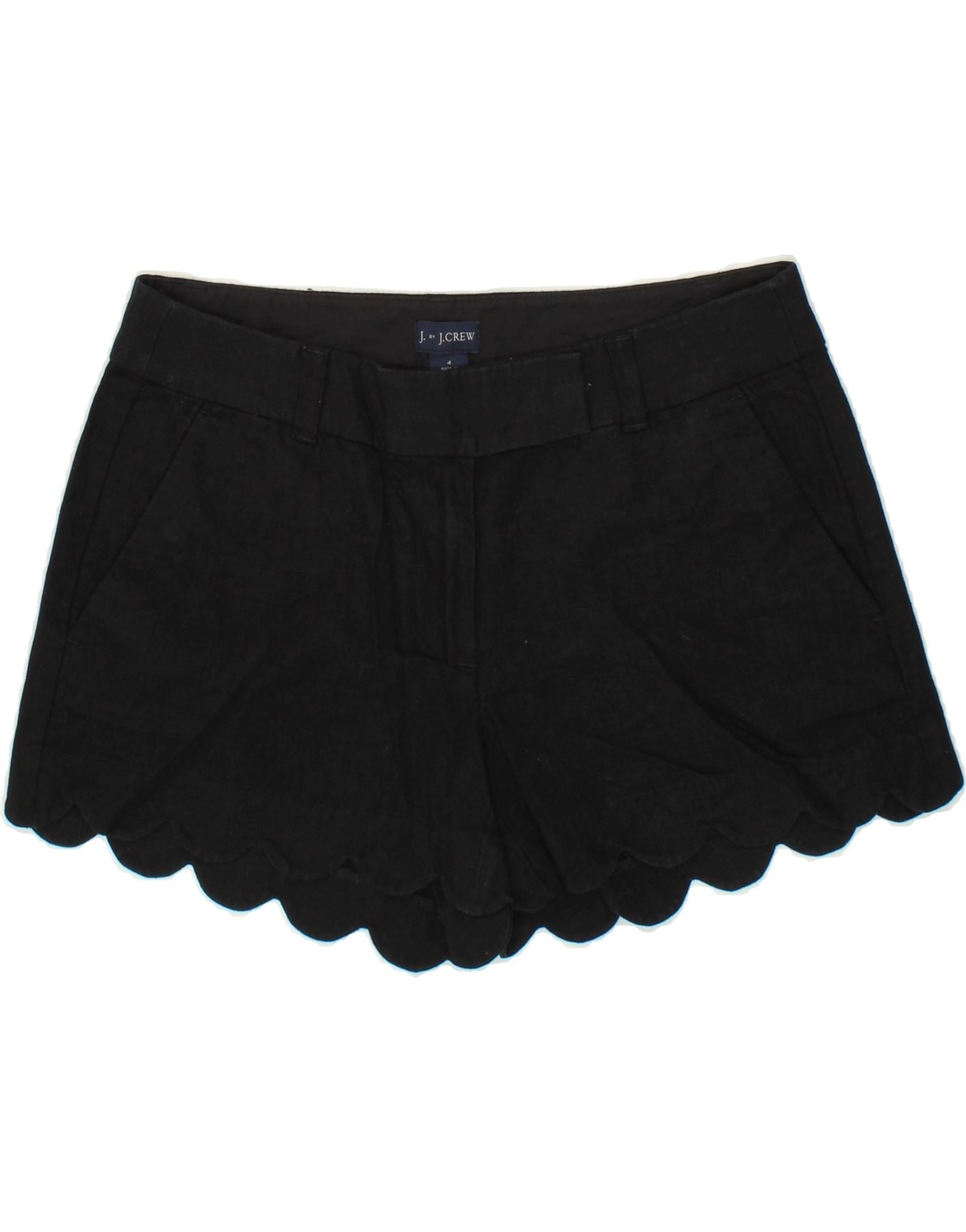 image of J. CREW Womens Hot Pants US 4 Small W28 Black Linen