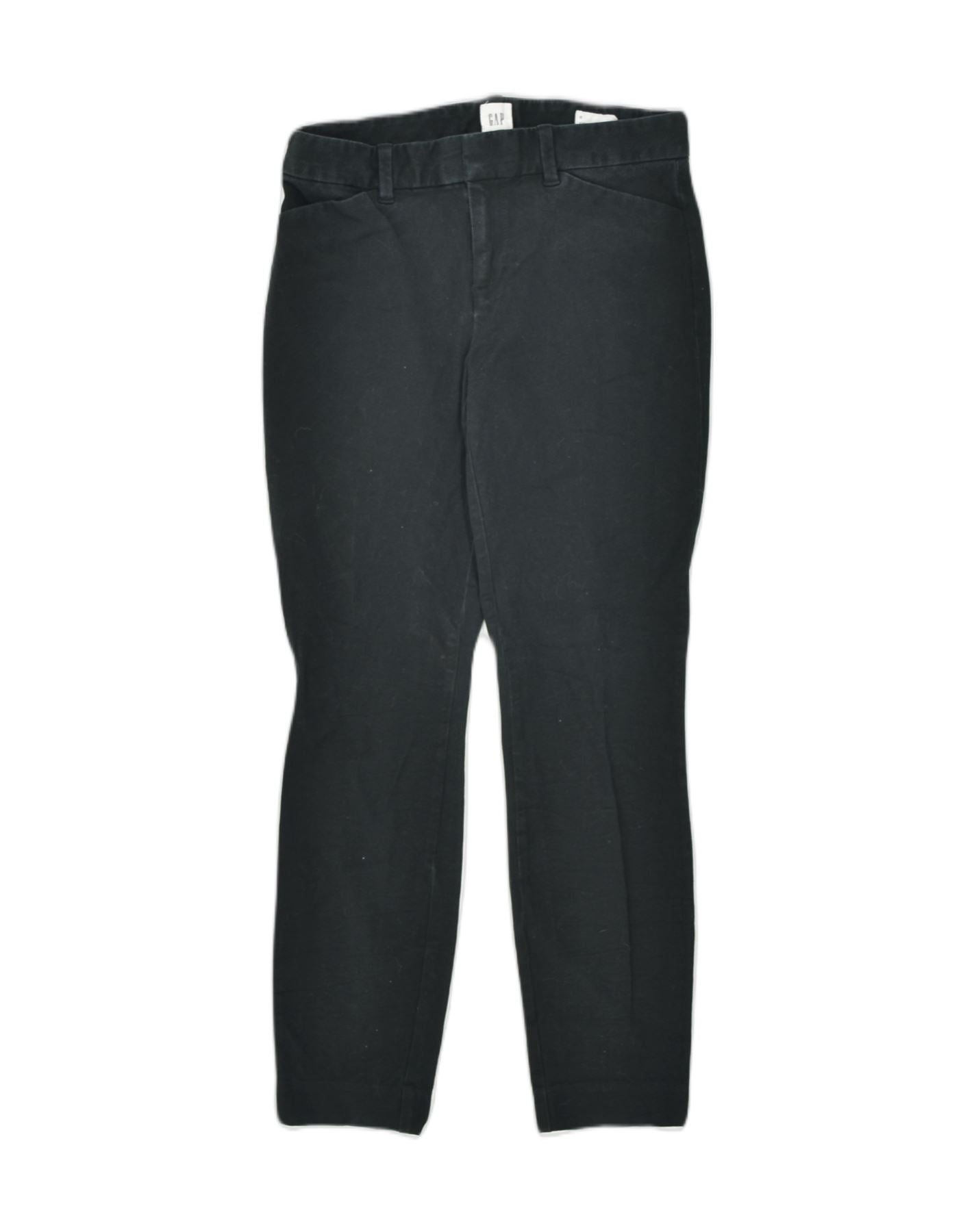 image of GAP Womens Signature Skinny Ankle Chino Trousers W28 L26 Black Cotton