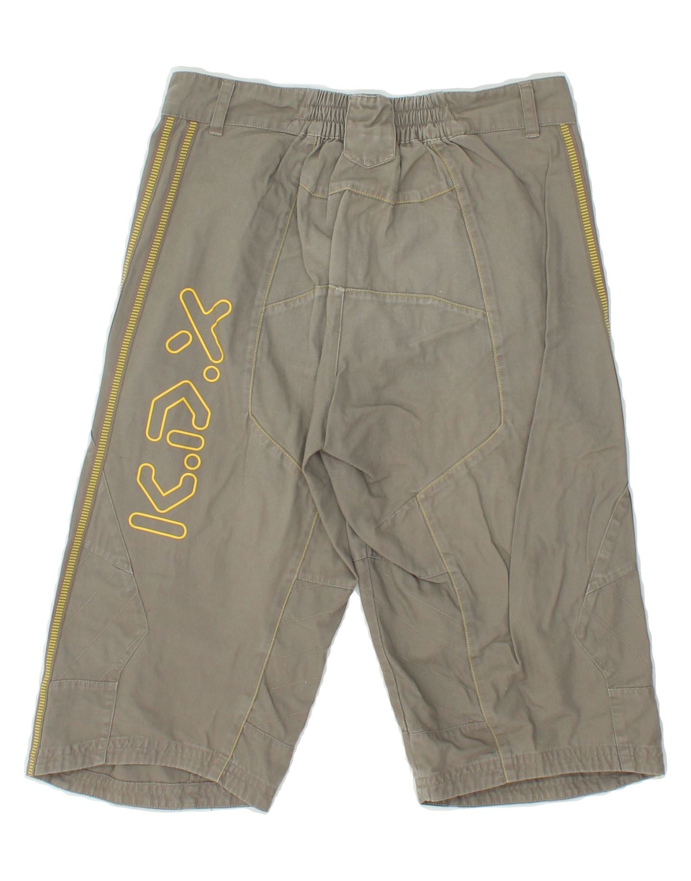 ADIDAS Boys Graphic Bermuda Shorts 9-10 Years W24 Beige Cotton