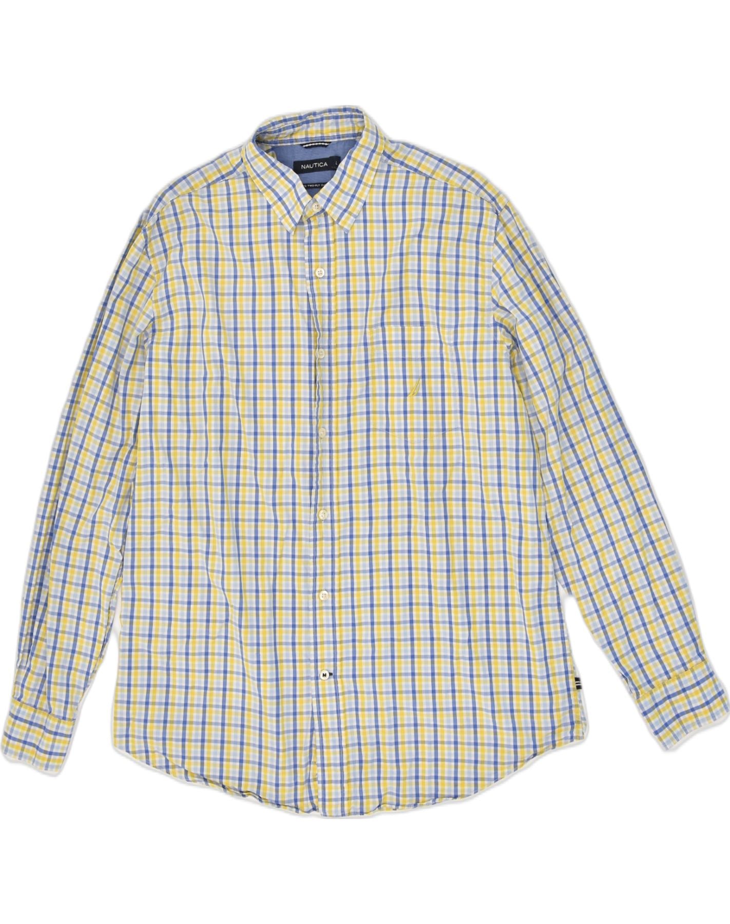 image of NAUTICA Mens Shirt Large Multicoloured Check Cotton