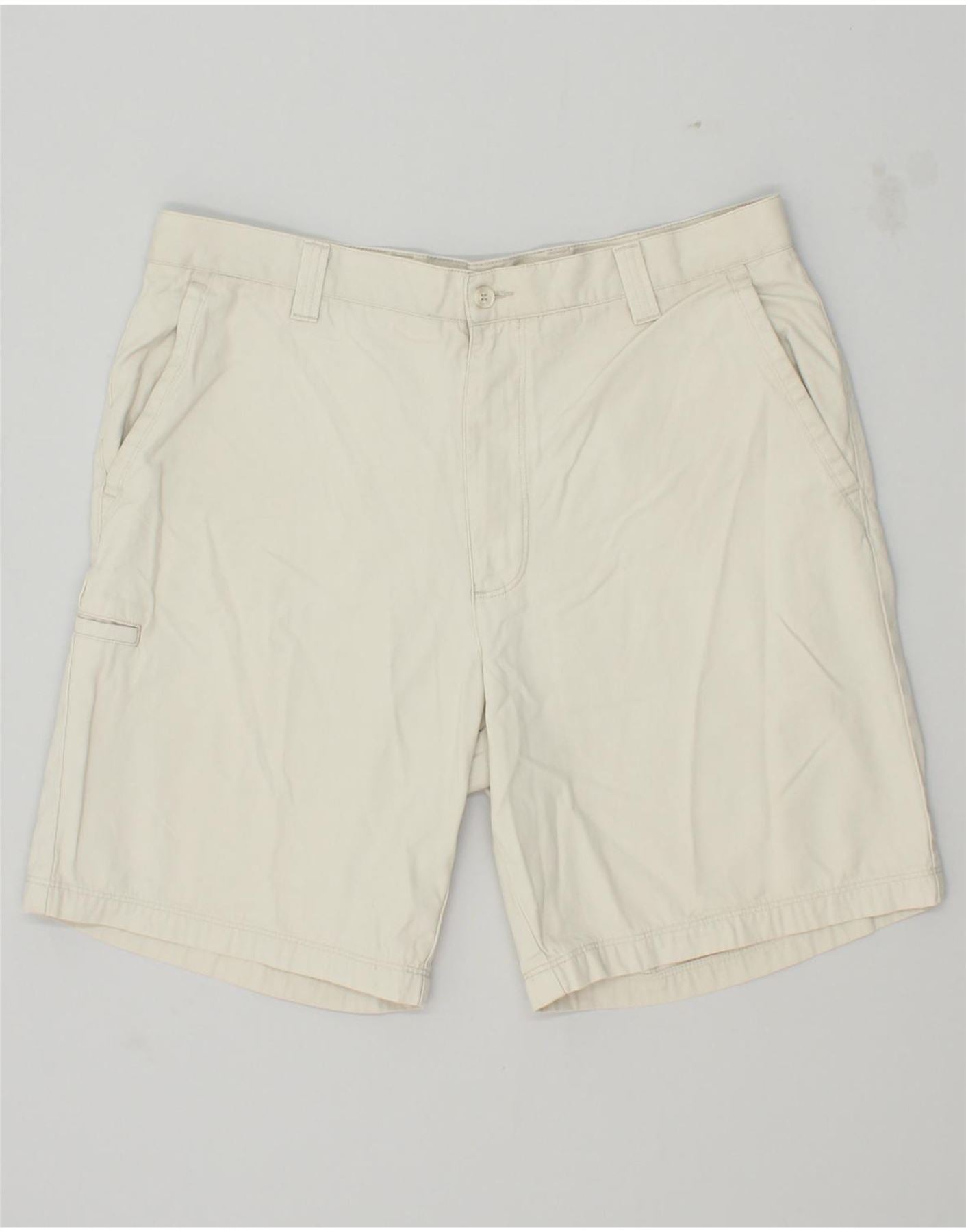 image of DOCKERS Mens Chino Shorts W36 Large Grey Cotton