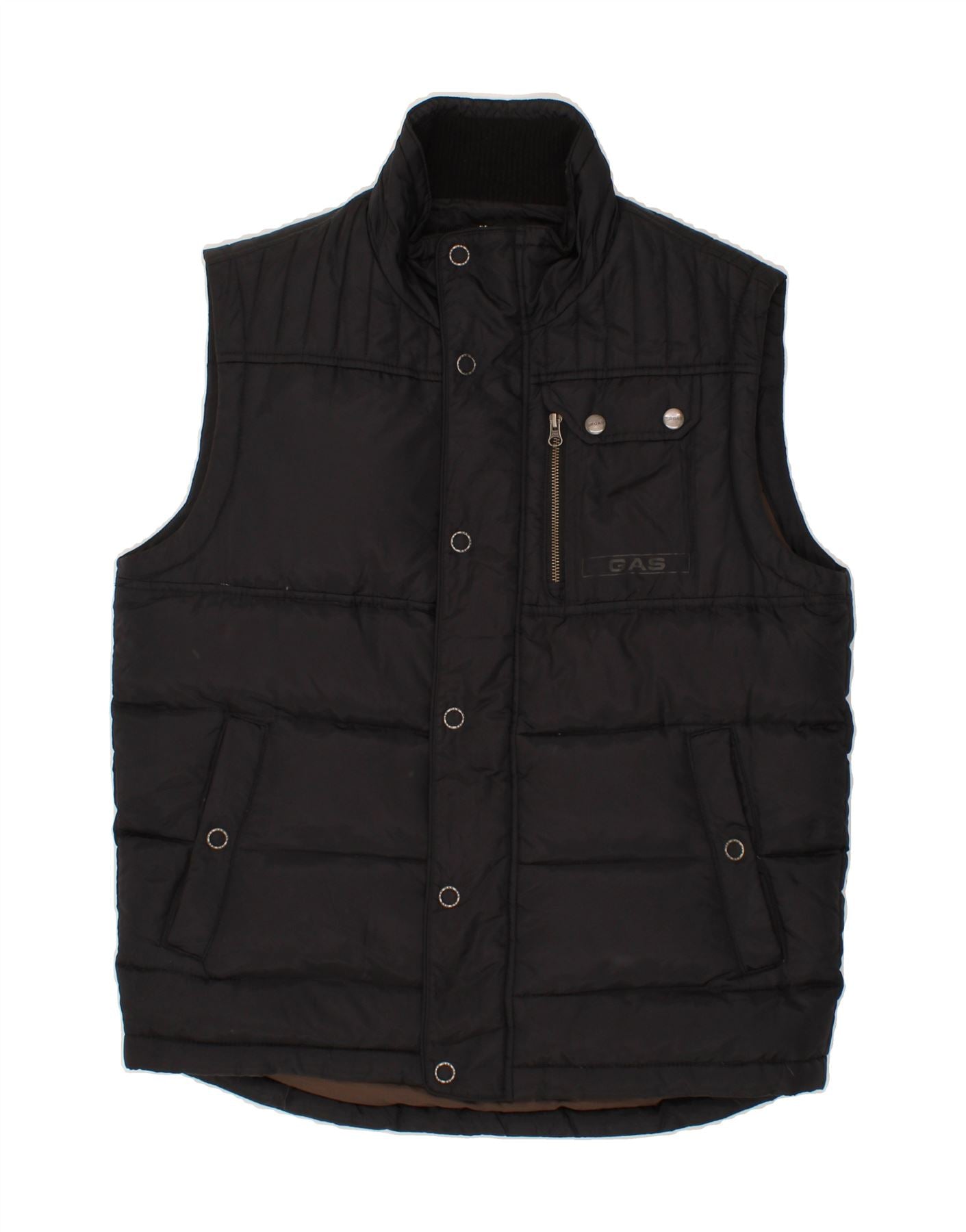 Image of GAS Mens Padded Gilet UK 42 XL Black Nylon