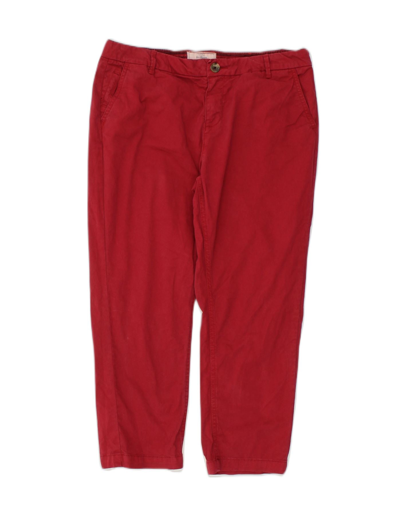 image of FAT FACE Womens Slim Casual Trousers US 10 Large W32 L23 Red Cotton
