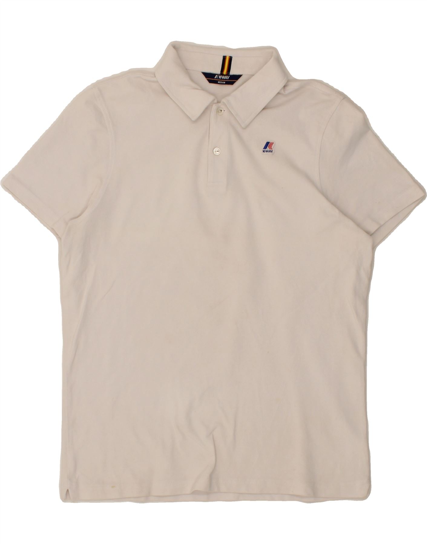 image of K-WAY Womens Polo Shirt UK 14 Medium White