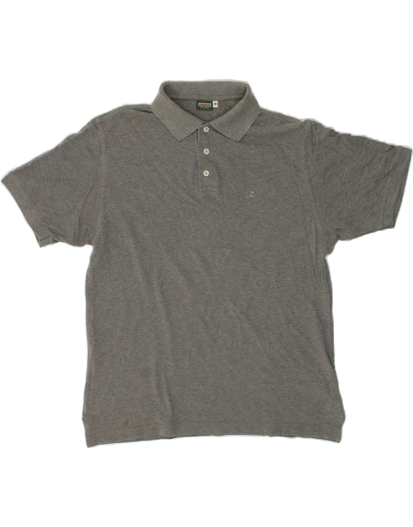 image of INVICTA Mens Polo Shirt Medium Grey Cotton