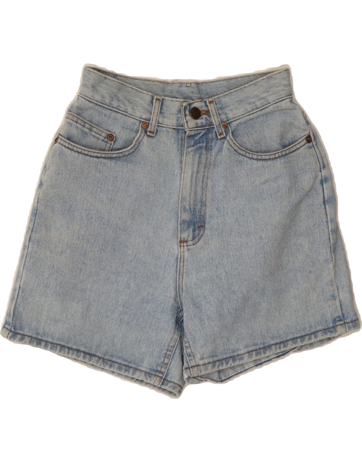 image of LEE Womens High Waist Denim Shorts US 7 Medium W26 Blue Cotton