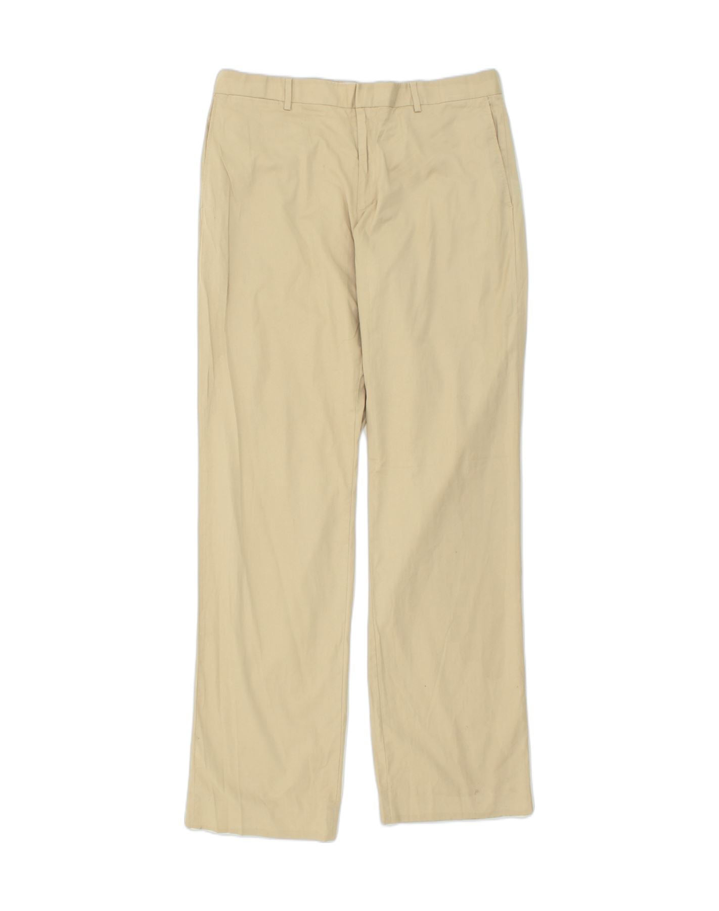 Image of BANANA REPUBLIC Mens Classic Fit Straight Chino Trousers W35 L36  Beige