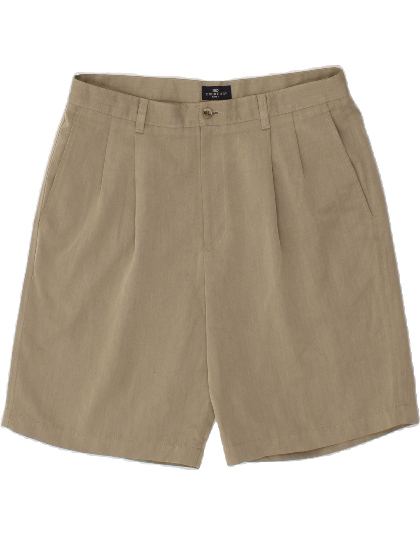 Image of DOCKERS Mens Golf Pegged Chino Shorts W34 Large Grey Polyester