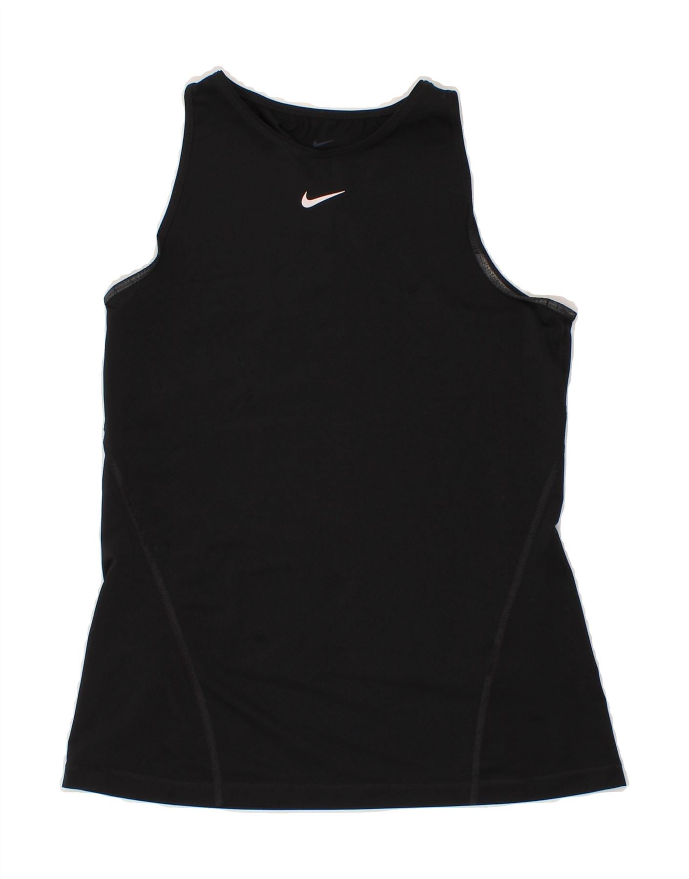 Image of NIKE Womens Dri Fit Vest Top UK 8 Small Black