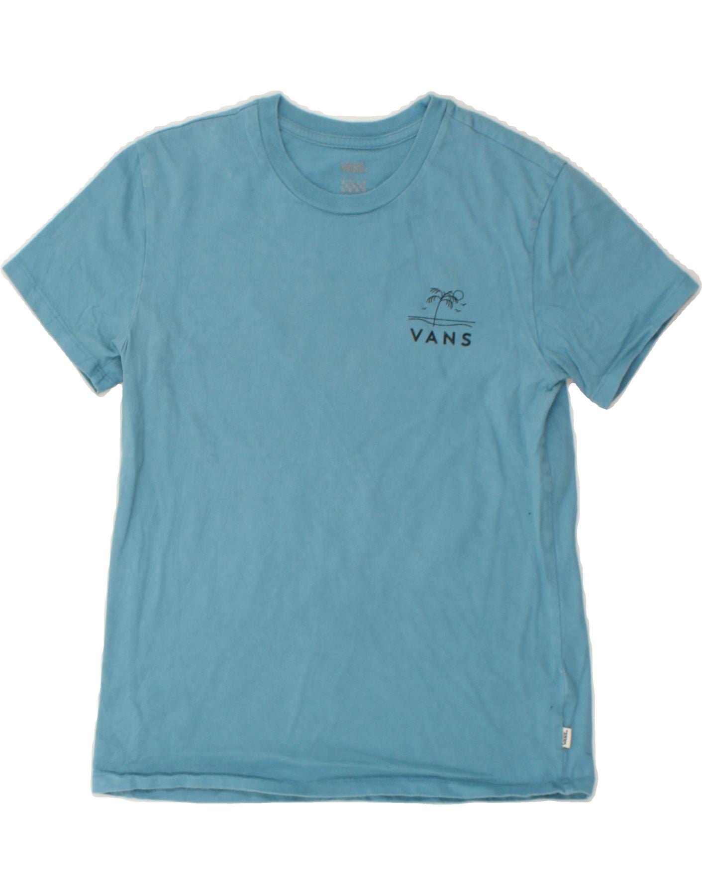 image of VANS Womens Graphic T-Shirt Top UK 6 XS Blue Cotton