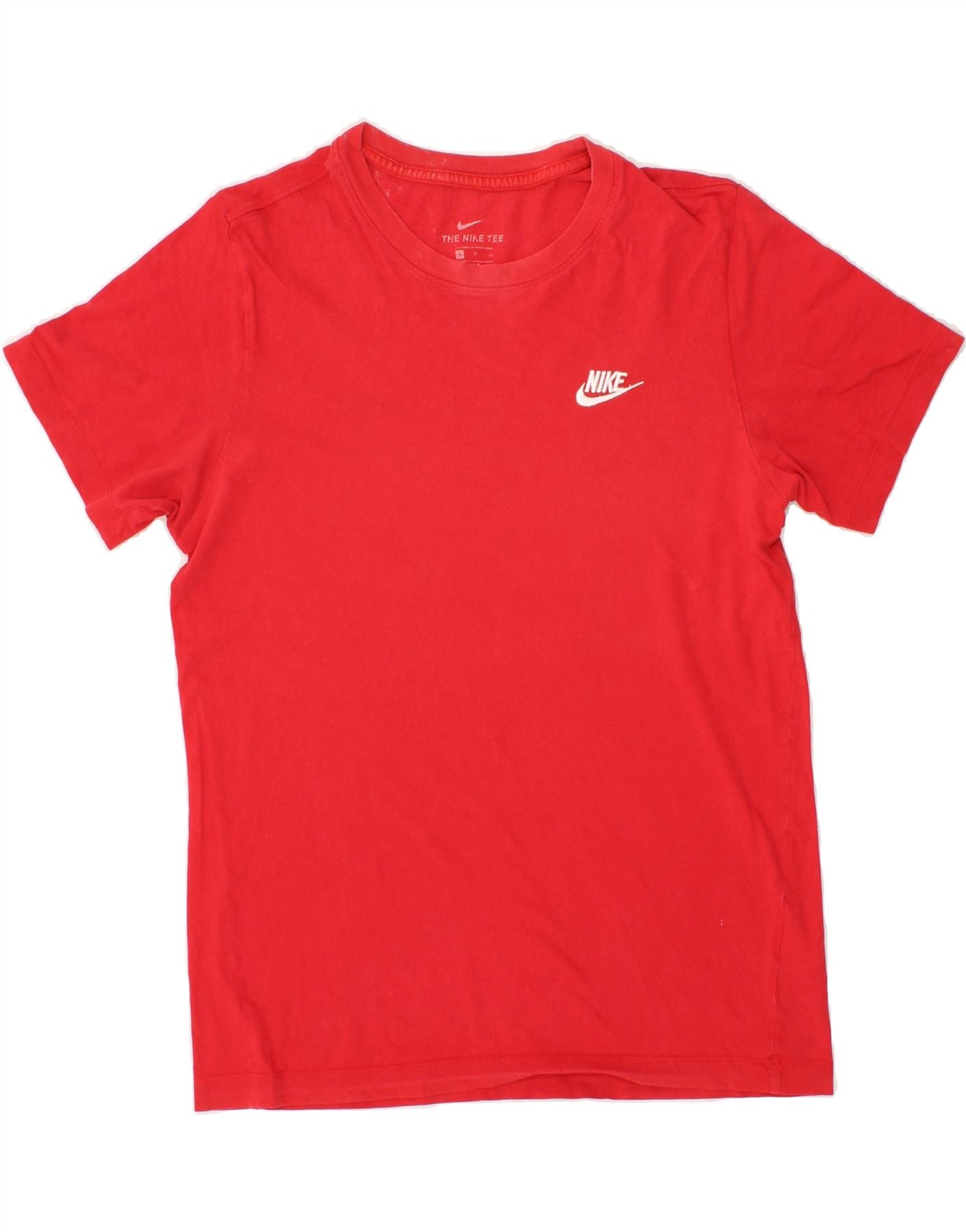 image of NIKE Mens T-Shirt Top Small Red Cotton