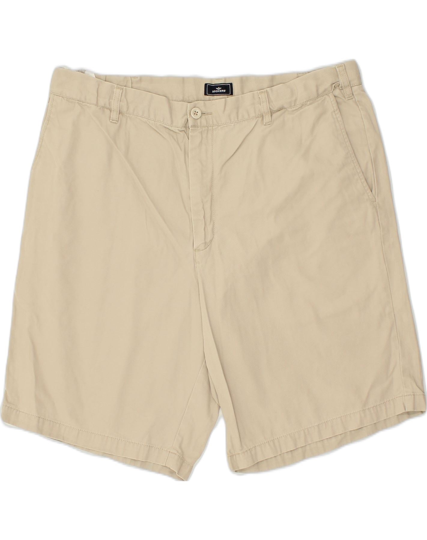 image of DOCKERS Mens Chino Shorts W40 XL  Beige Cotton